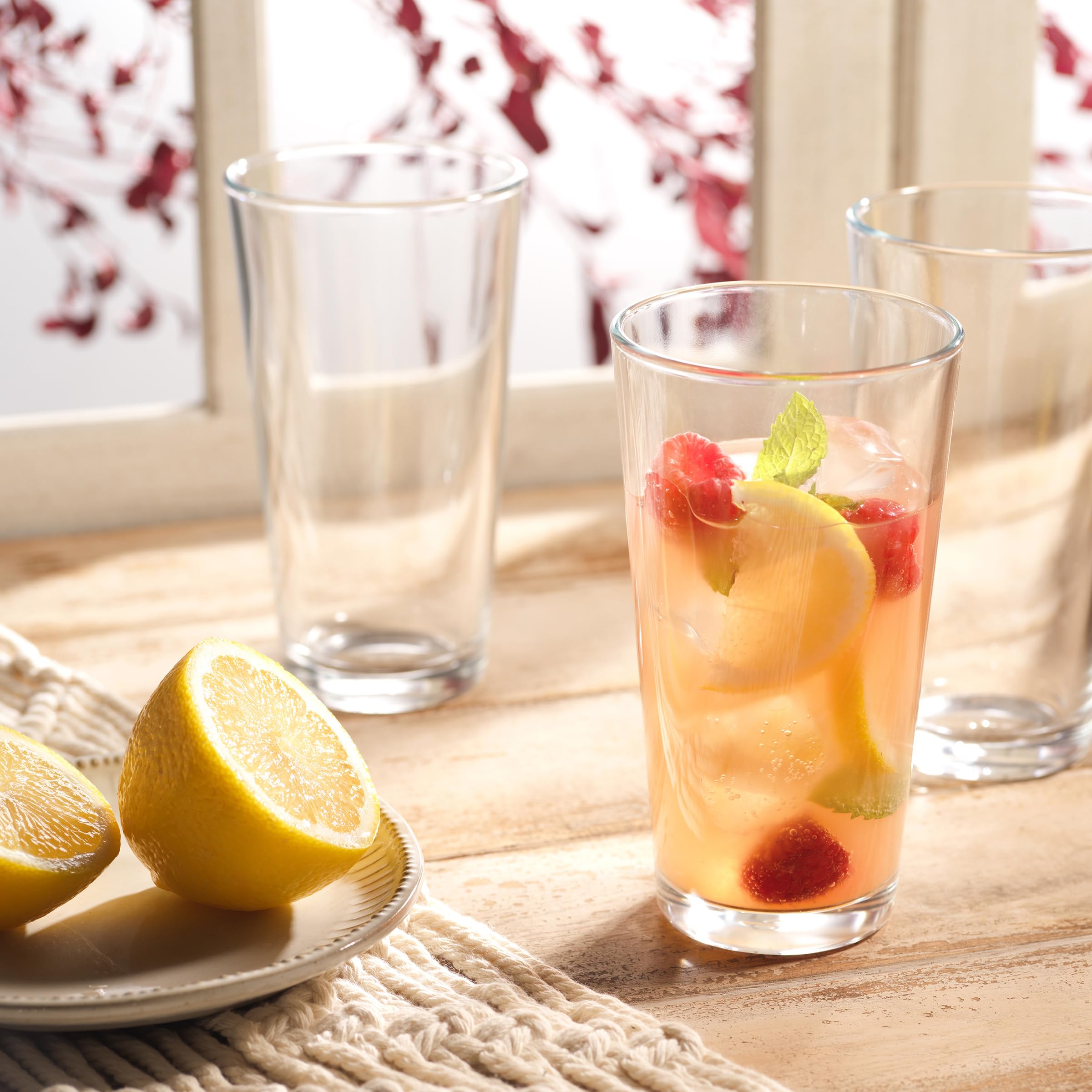 Glaver's Drinking Glasses Coolers Glassware Uses for Bar Glasses, Water, Beer, Juice, Iced Tea, Cocktails, Dishwasher Safe. - Like New