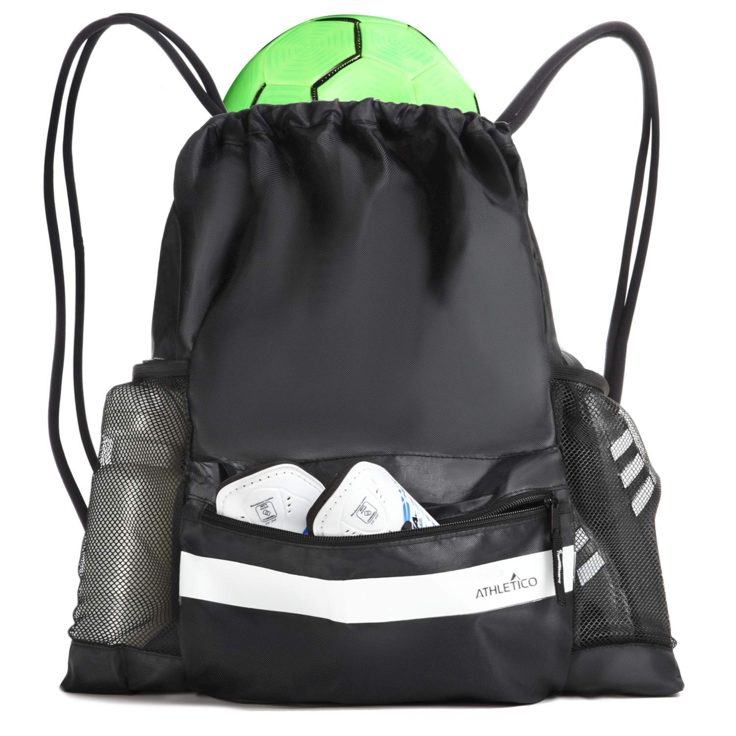 Athletico Drawstring Soccer Bag - Soccer Backpack For Boys or Girls Can Also Carry Basketball or Volleyball - Good