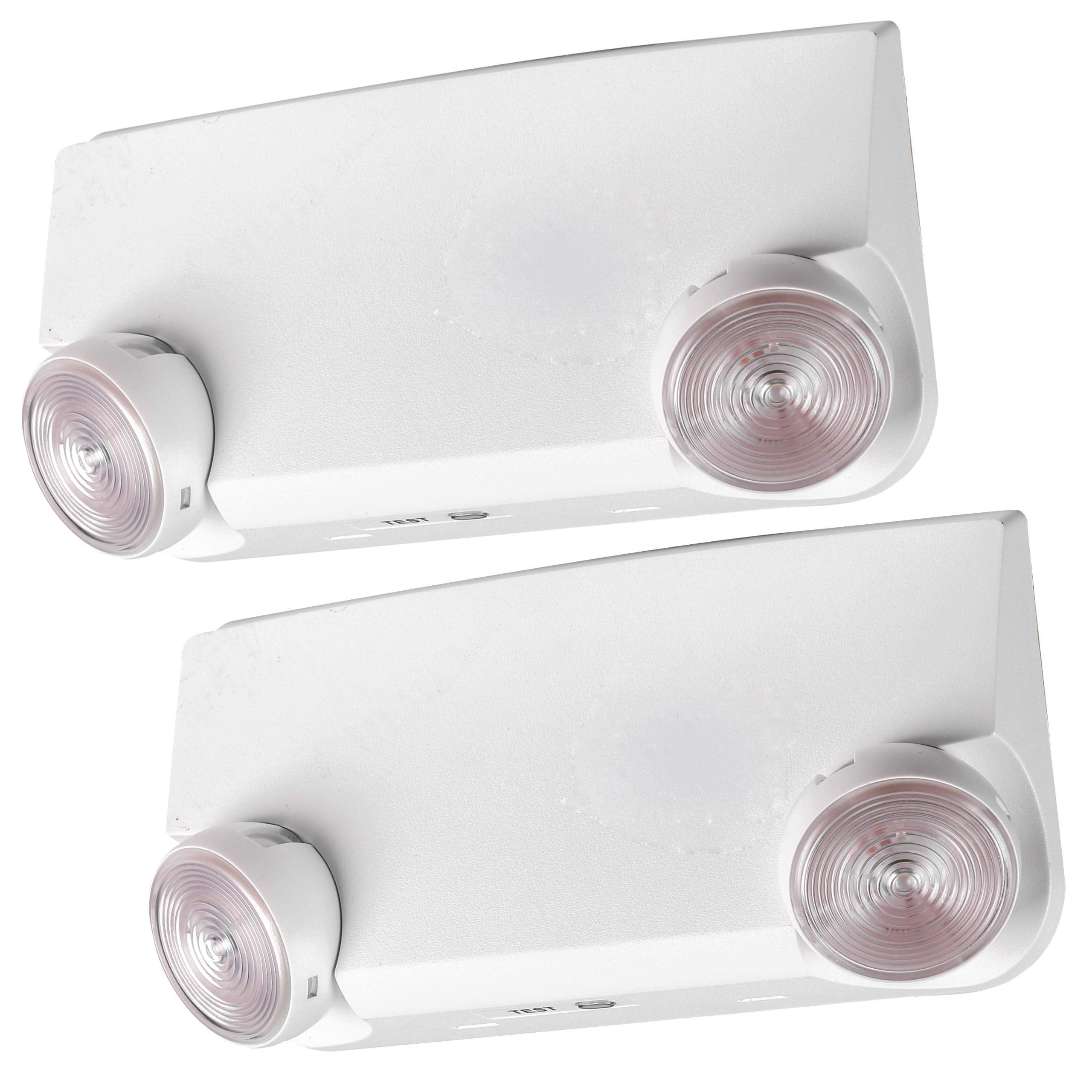 Ciata Emergency Lights LED with Backup Battery, with Adjustable Heads, Commercial or Industrial Use Rechargeable Light Bulb, Indoor Hallway or Room Safety for Residential - 2 Pack  - Like New