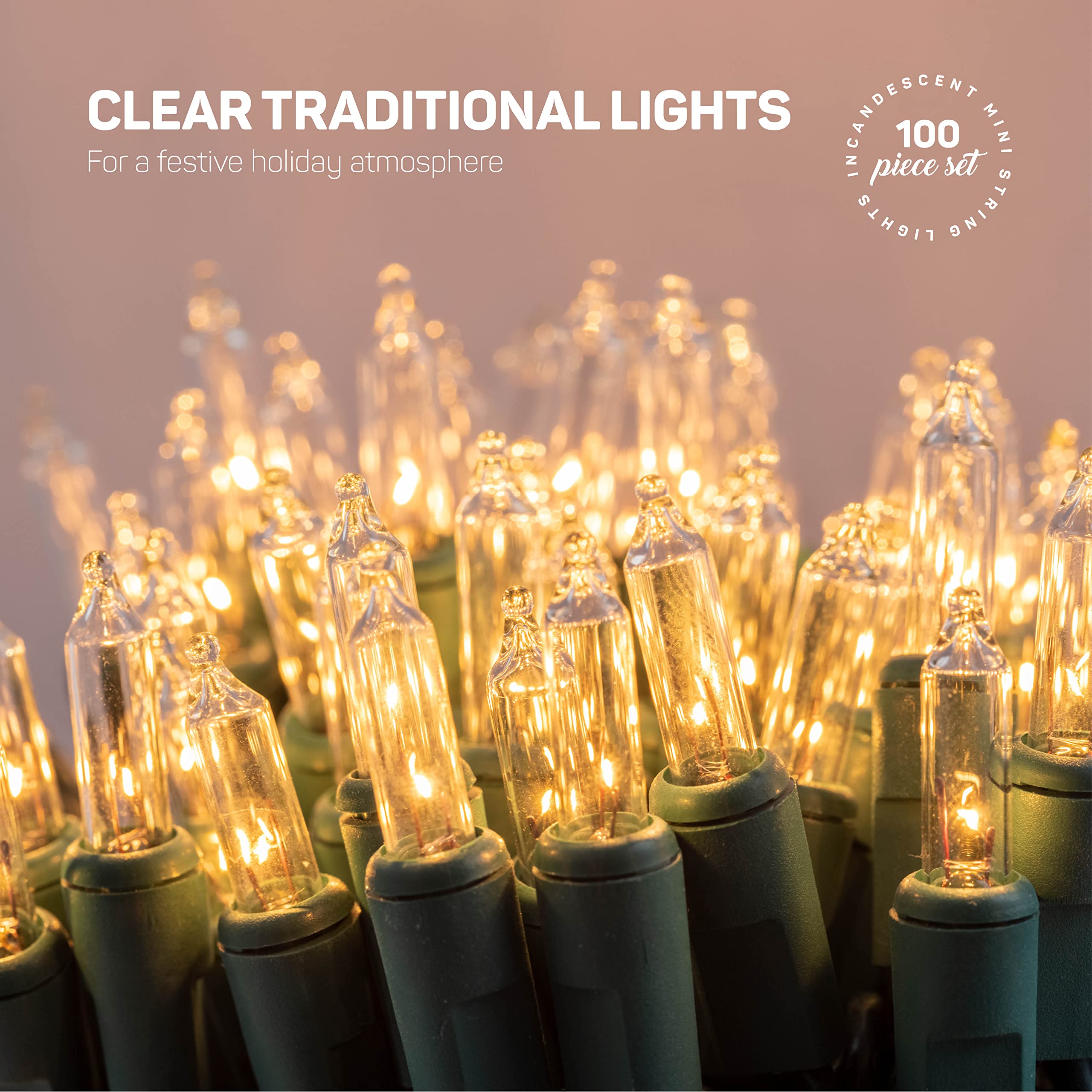 SEWANTA Christmas Lights Warm White Christmas Lights, UL Listed for Indoor/Outdoor Use, Mini Christmas Lights, Small Christmas Lights for Holiday/Party Festival Decorations 22.8 Ft - Like New