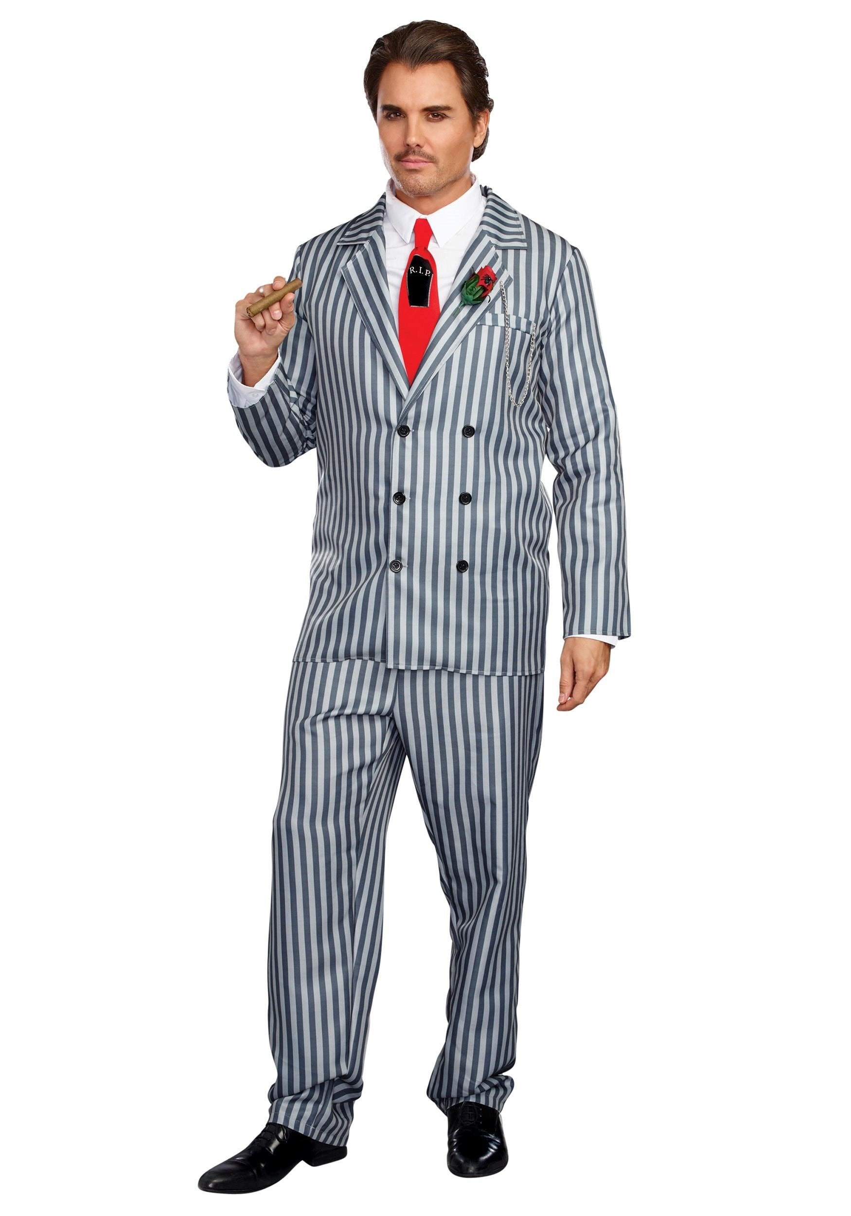 Dreamgirl Adult Gomez Costume, Mens Mr. Fright Halloween Costume