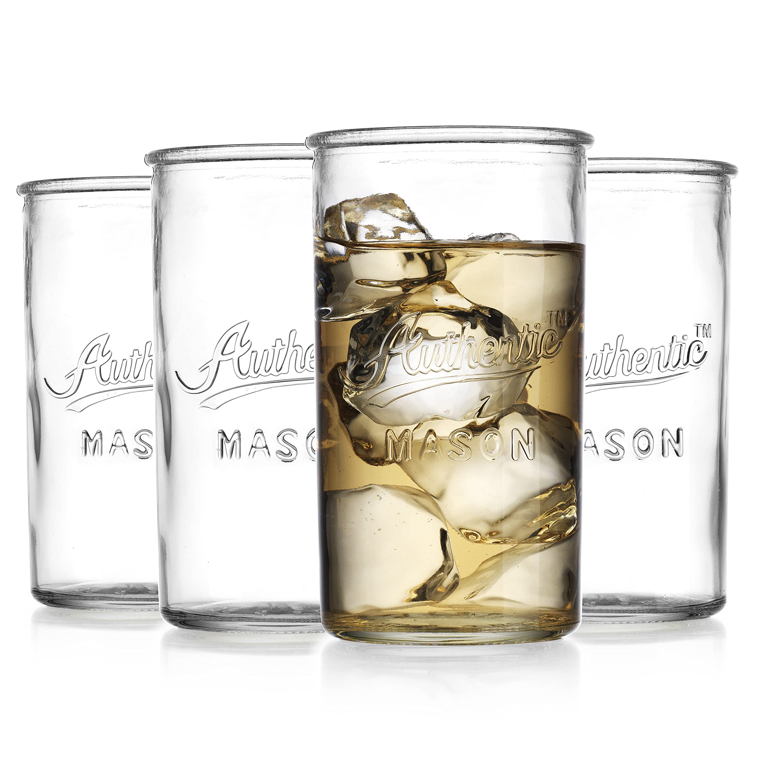 Glaver's Drinking Glasses, Vintage Italian Style – Genuine Artisan-Made for, Refreshing Drinks, Beverages, Cocktails. Dishwasher Safe - Like New