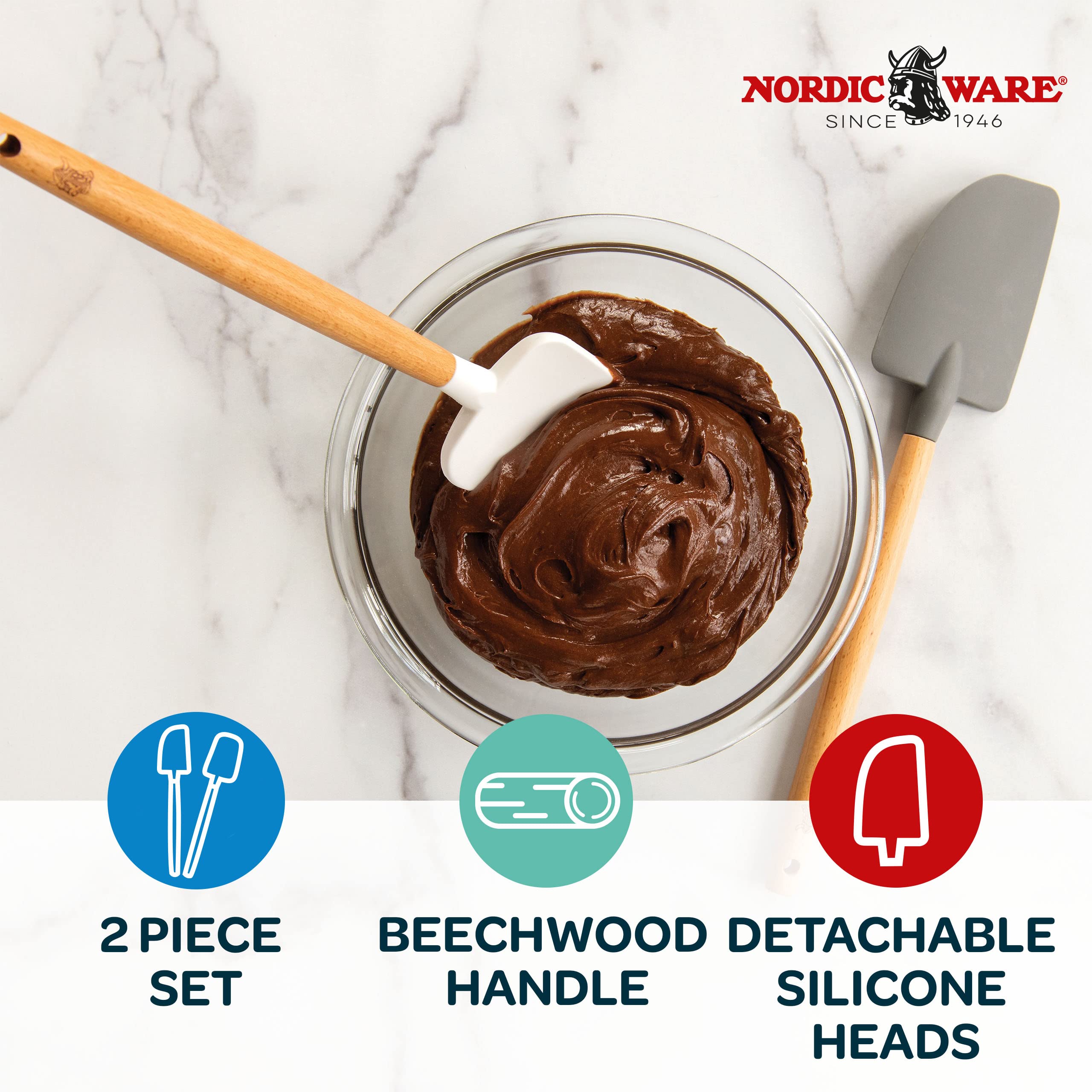 Nordic Ware Spatula Set, Large, Multi - Like New
