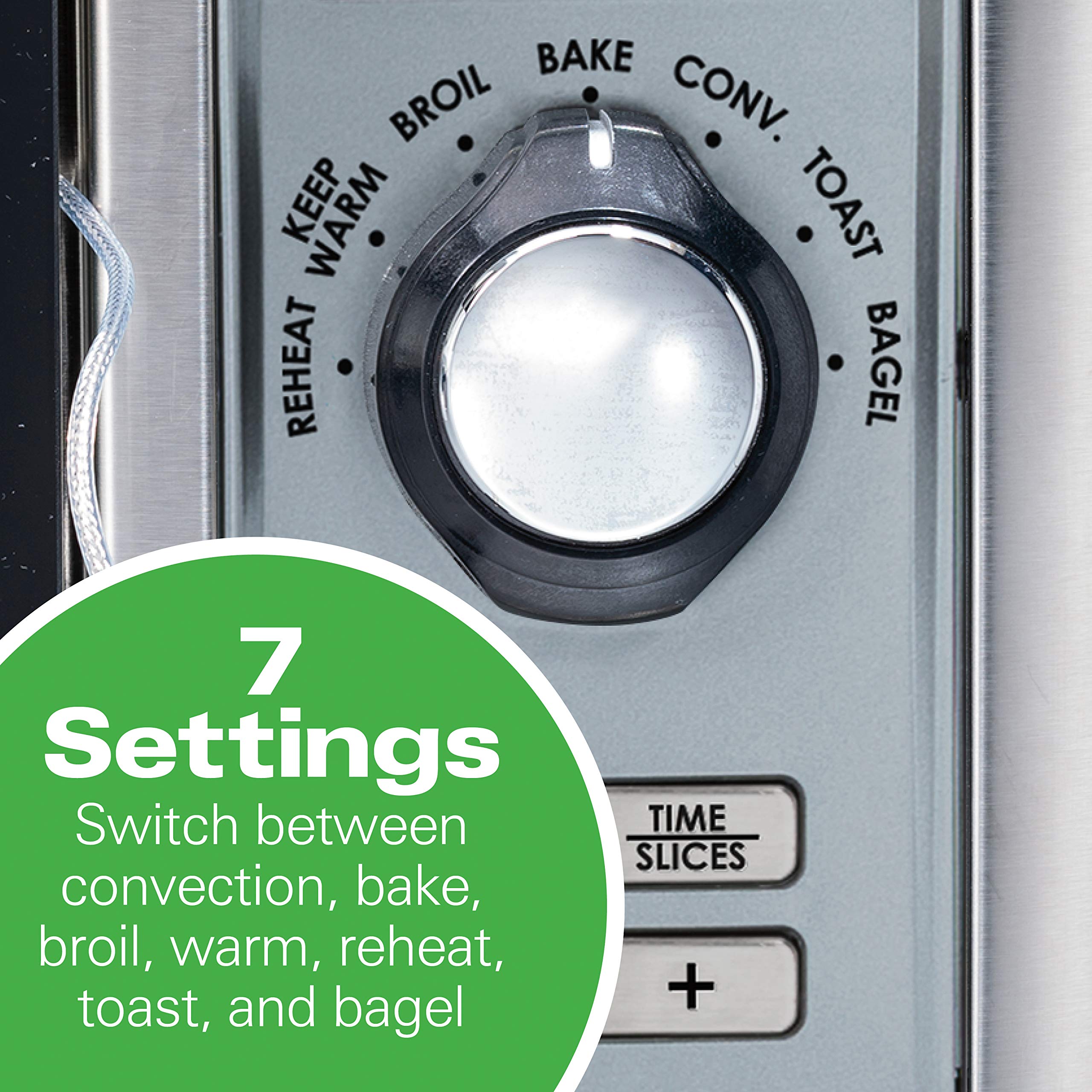 HAMILTON BEACH PROFESSIONAL Digital Convection Countertop Toaster Oven, Large 6-Slice, Temperature Probe, Bake Pan and Broil Rack, Stainless Steel (31240) - Very Good