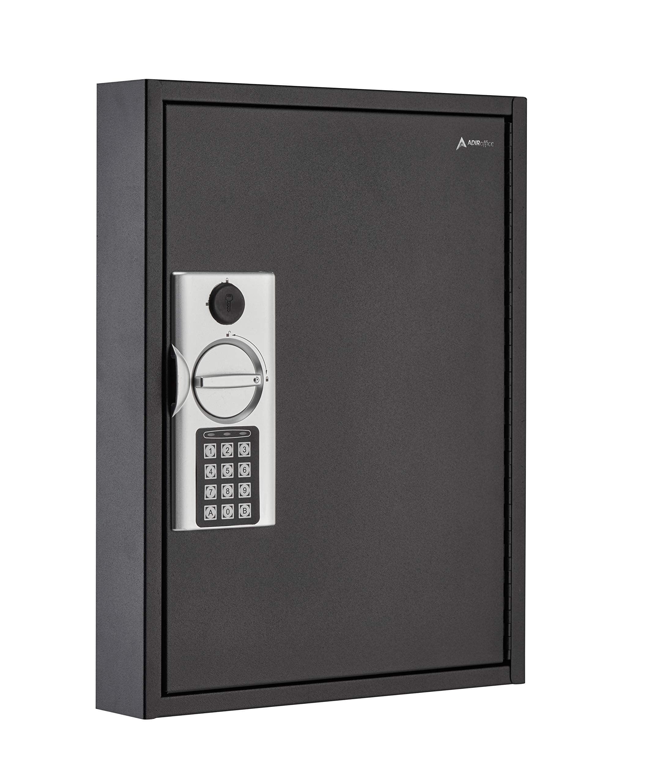 AdirOffice 60 Hooks Key Cabinet with Digital Lock - Heavy Duty Secured Storage, Steel- Ideal for Homes Hotels Schools & Businesses (Black)  - Very Good