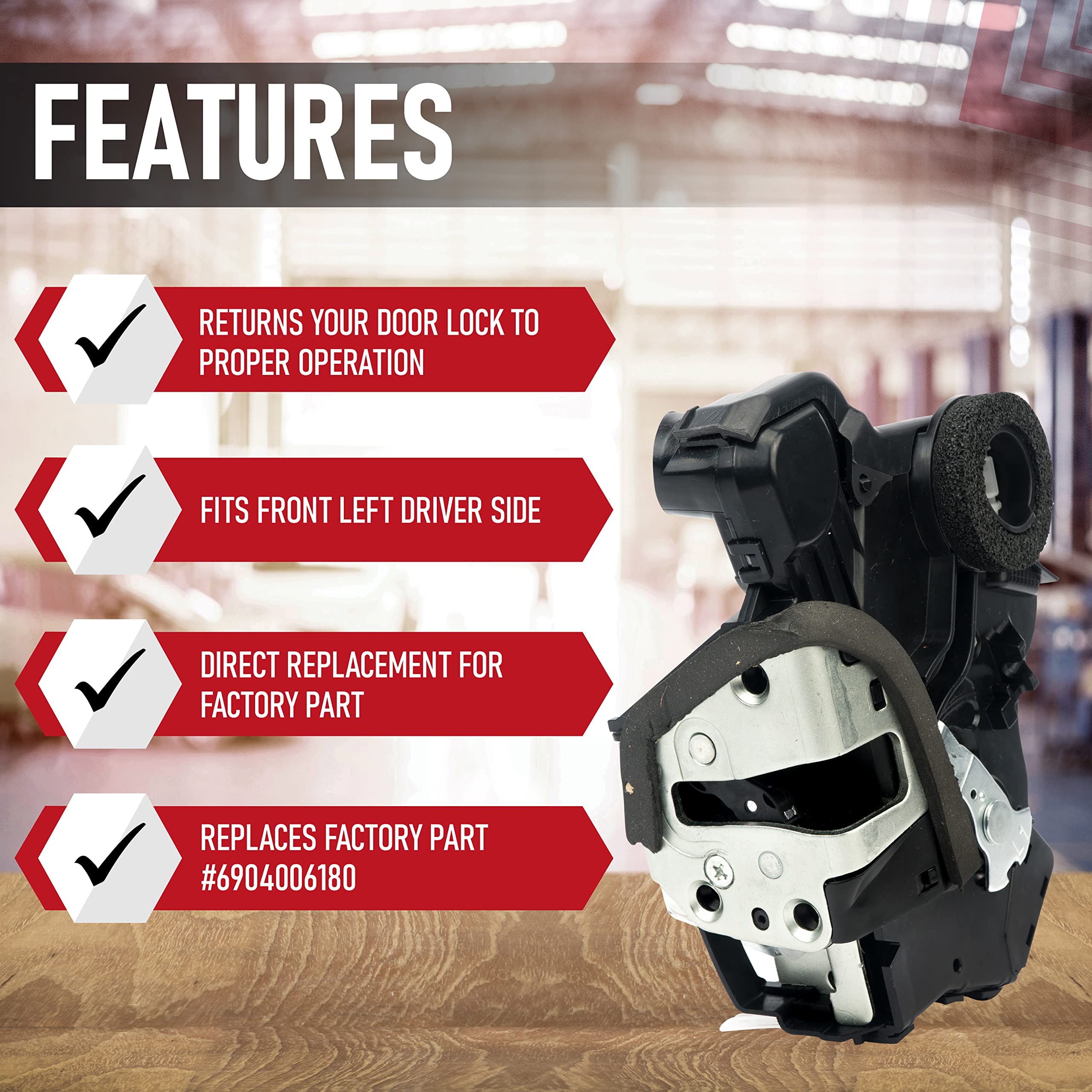 Door Lock Actuator Driver Side Motor - Front Left Driver Side - Compatible with Toyota 4Runner, Camry, Tundra - Lexus ES350, GS350, LS460, RX450h - Scion tC, xB, xD - Replaces 69040-06180, 69040-0C050 - Very Good