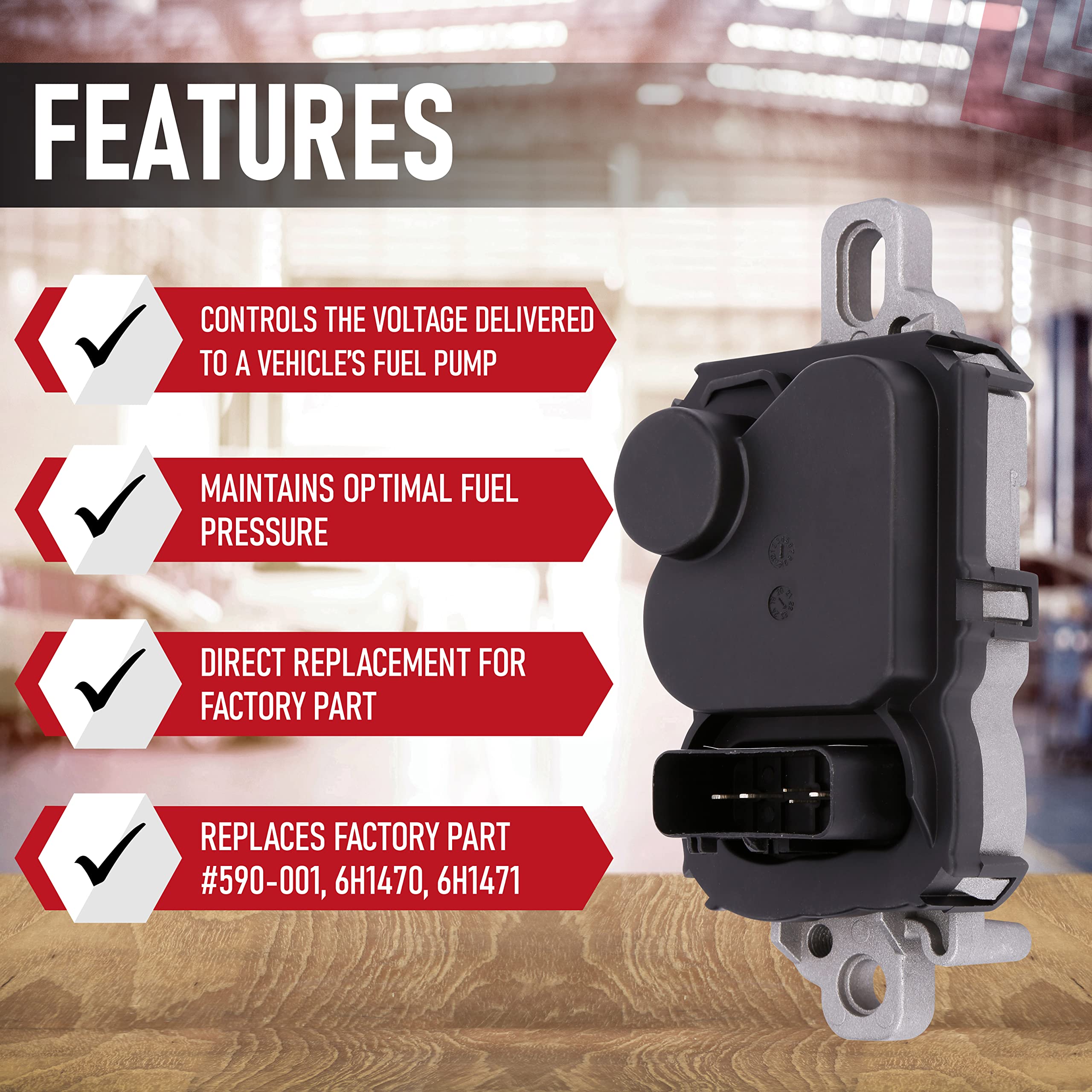 Fuel Pump Driver Module - FPDM - Replaces 590-001, 6H1470, 6H1471, 4C2A-9D372-BA, 5L8A9D370AA - Compatible Replacement for Ford, Lincoln, Mazda, Mercury Vehicles - 2004, 2005, 2006, 2007, 2008-2010 - Very Good