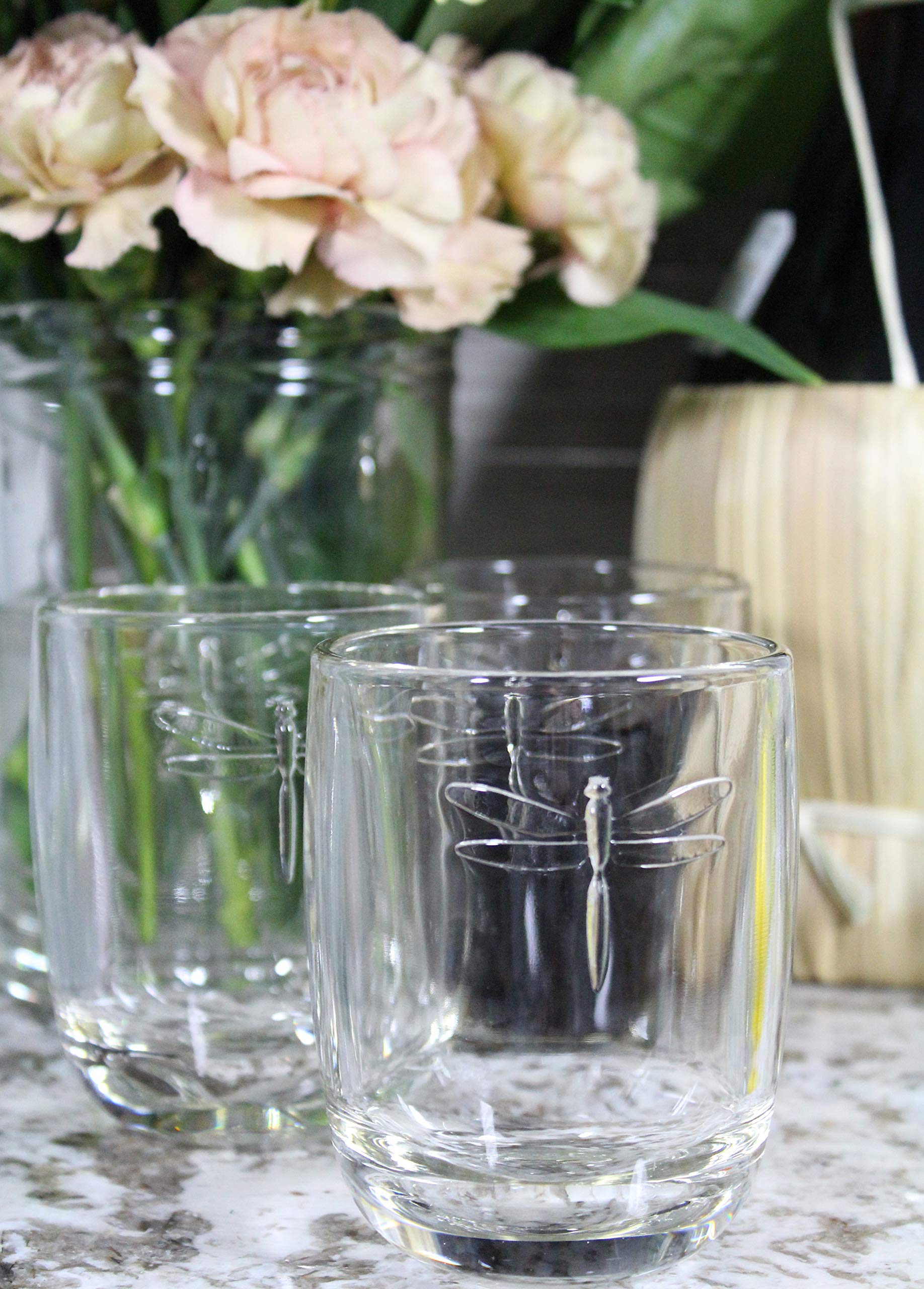 La Rochere Set Of 6,9.5-ounce Dragonfly Tumblers - Like New