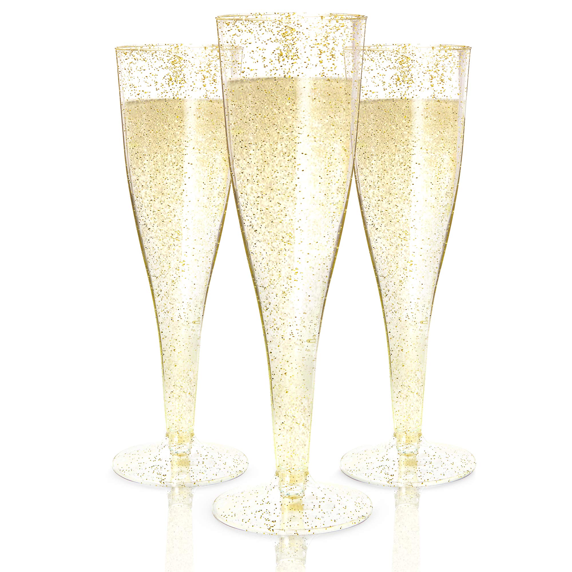 Plastic Champagne Flutes | Disposable Champagne Flute | Plastic Champagne Glasses for Parties - Mimosa Bar, Events, Wedding and Shower Party Supplies  - Like New