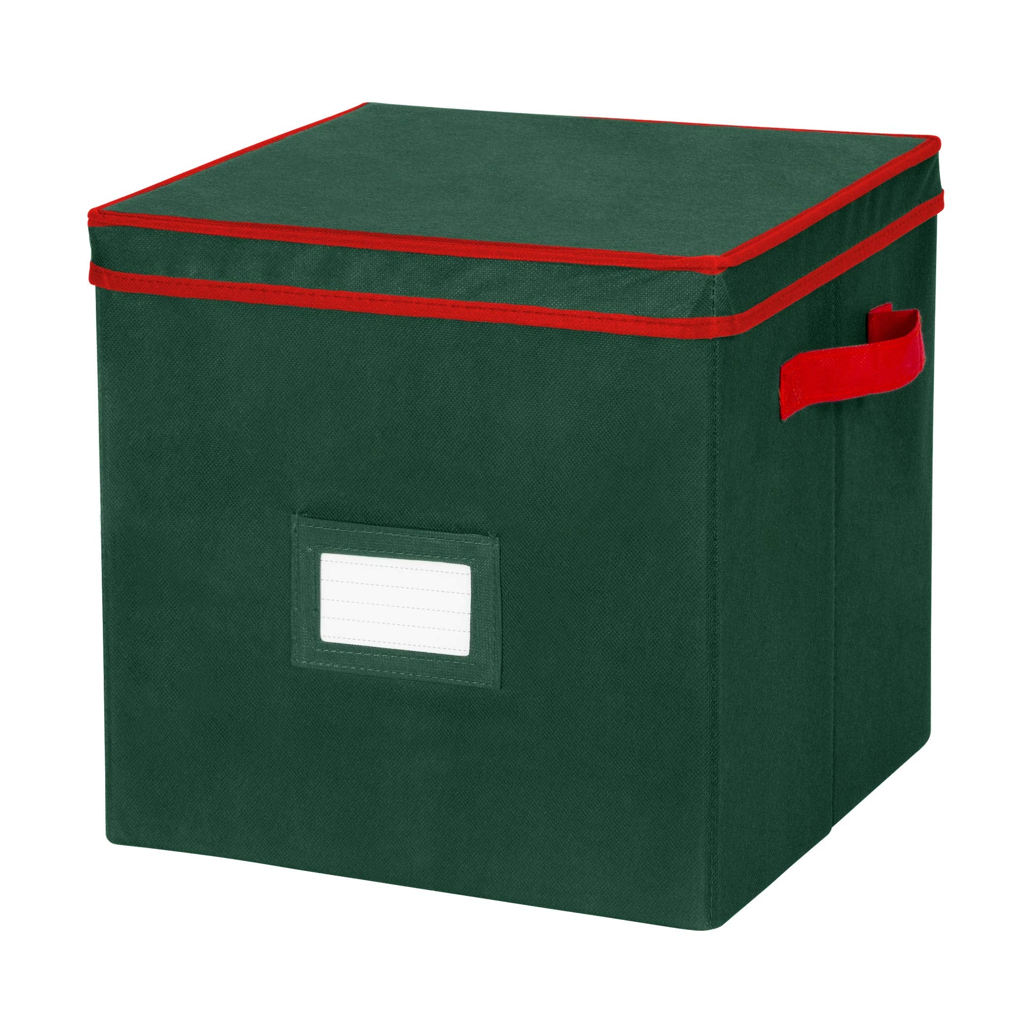 HOLDN’ STORAGE Christmas Ornament Storage Box with Lid - Christmas Decor Storage Containers that Store up to 64 Holiday Ornaments - Green - Like New