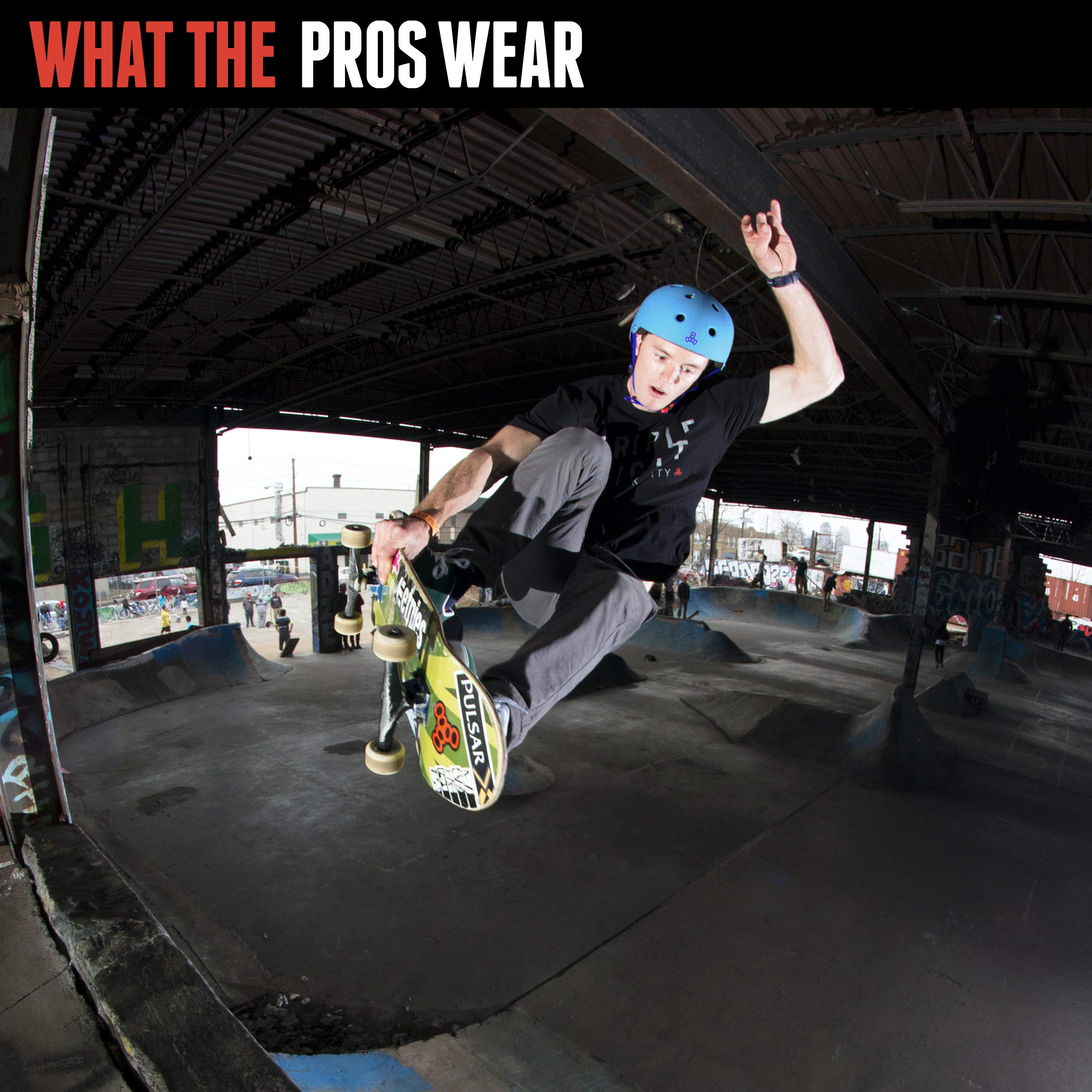 Triple Eight Dual Certified Bike and Skateboard Helmet, Black Glossy, Large / X-Large - Like New