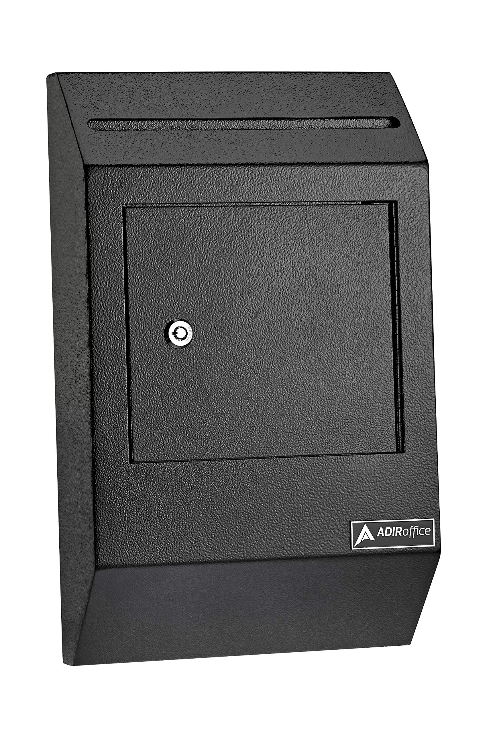 AdirOffice Drop Box - Heavy Duty Secured Storage with Lock - for Commercial Home Office or Business Use - Variation - Very Good