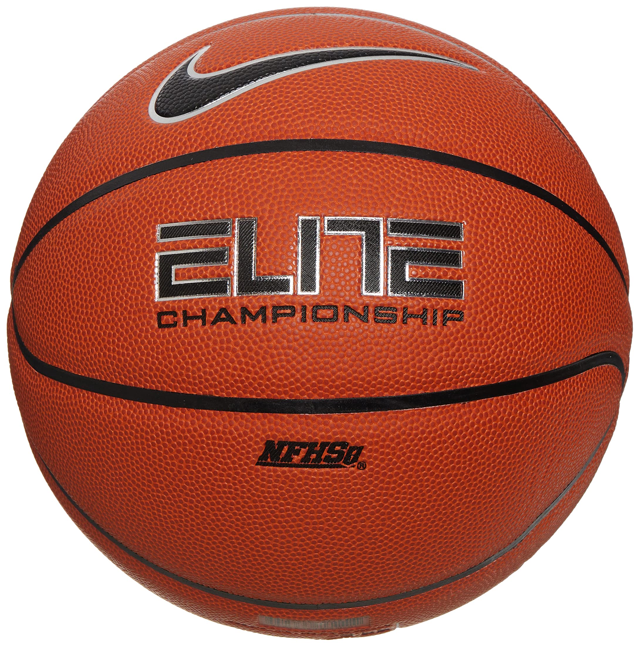 Nike Ball Nike Elite Amber/Blk/M.Silver Basketball Free - Like New
