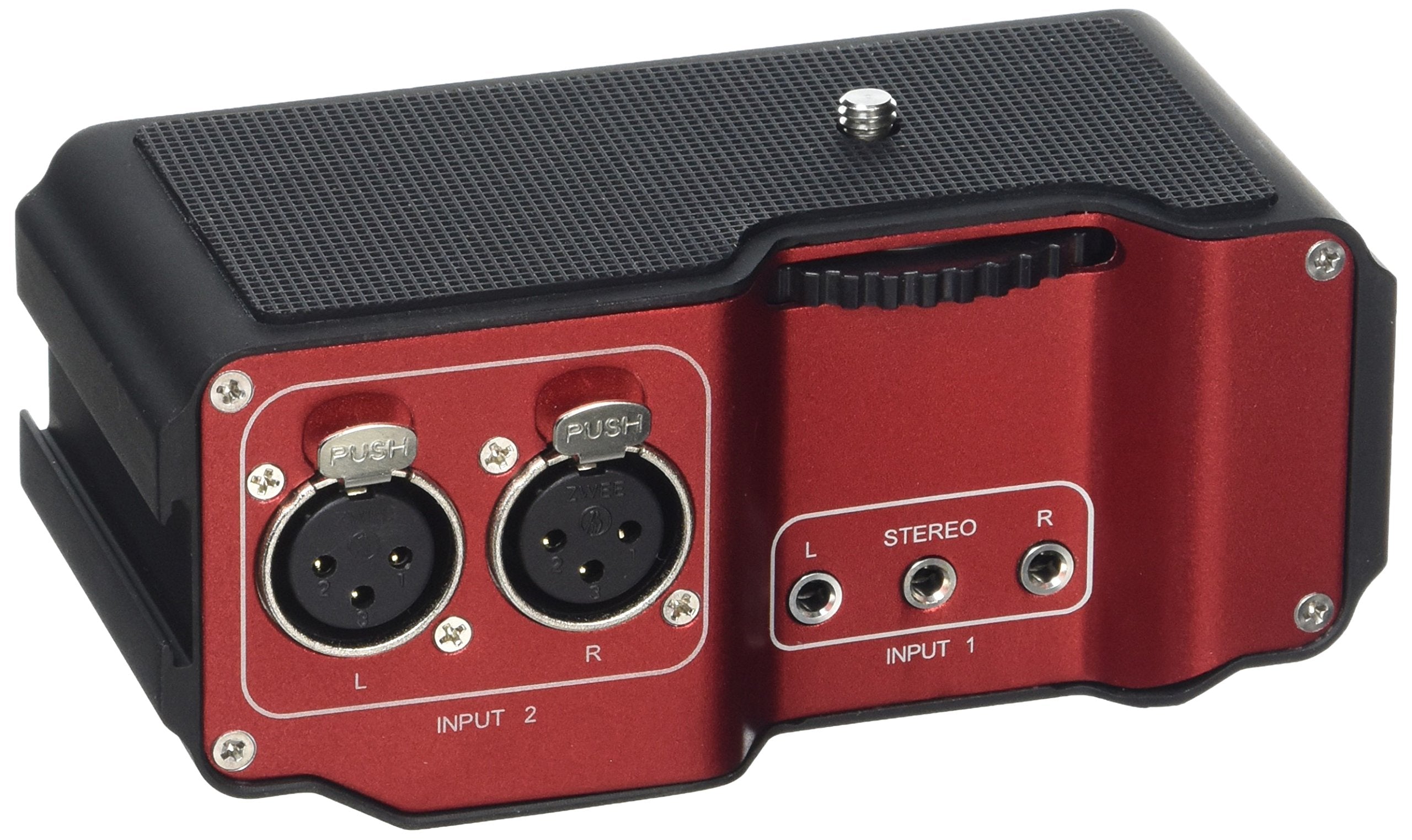 Saramonic SR-PAX2 Audio Adapter for Mirrorless, DSLR & Black Magic Pocket Cameras (Red/Black) - Acceptable