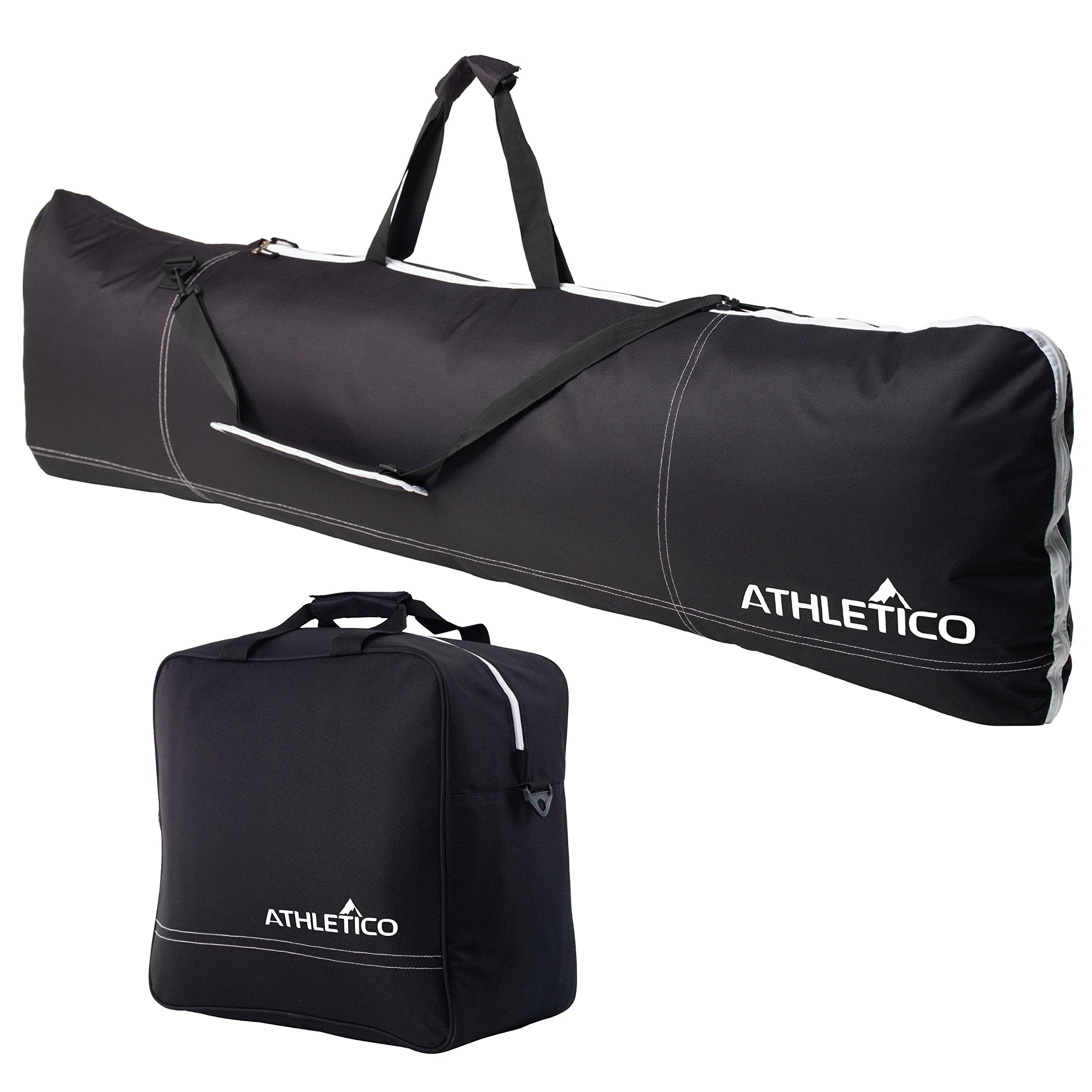 Athletico Padded Two-Piece Snowboard and Boot Bag Combo | Store & Transport Snowboard Up to 165 CM and Boots Up To Size 13 | Includes 1 Padded Snowboard Bag & 1 Padded Boot Bag - Like New