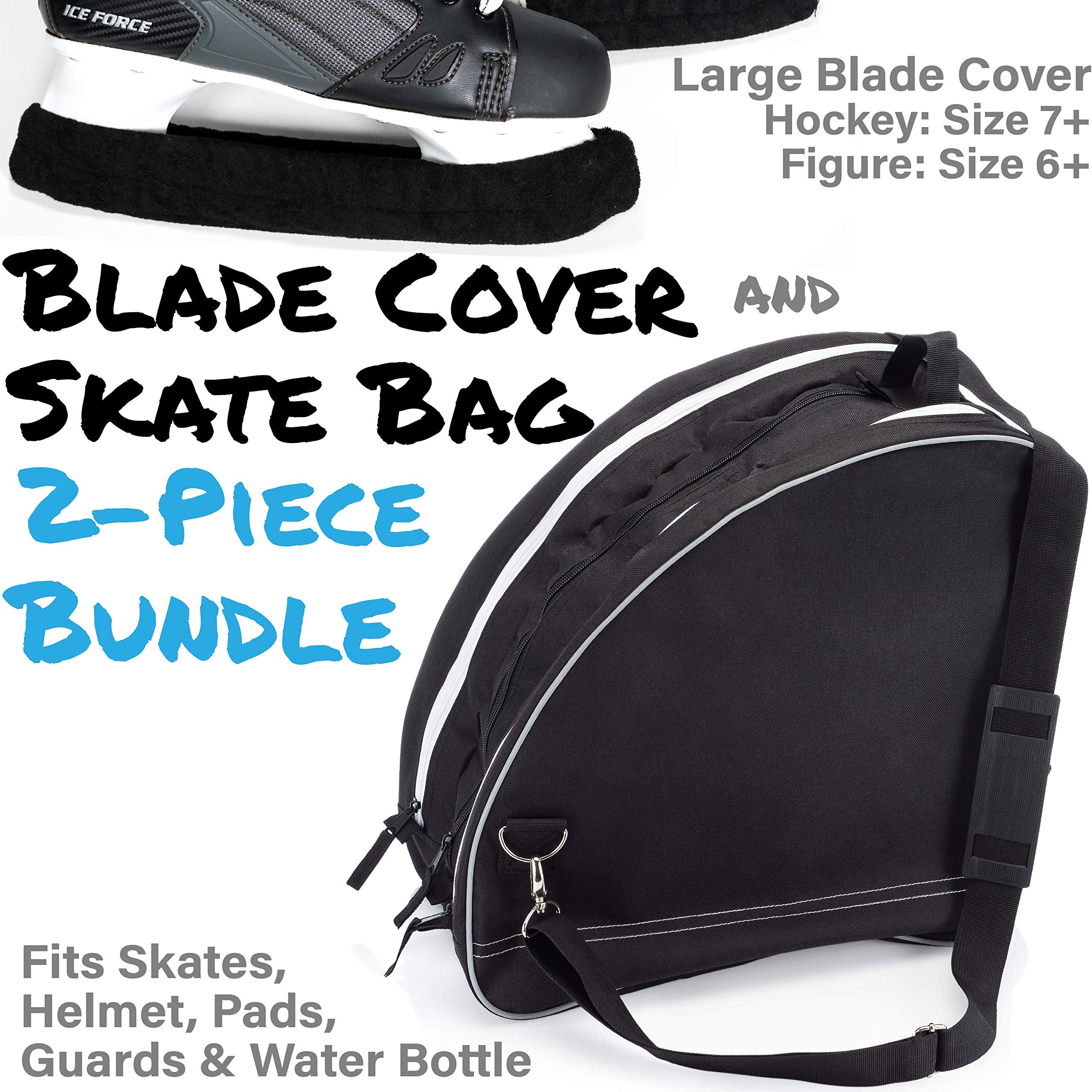 Athletico Skate Bag + Large Blade Cover (Black) - Good