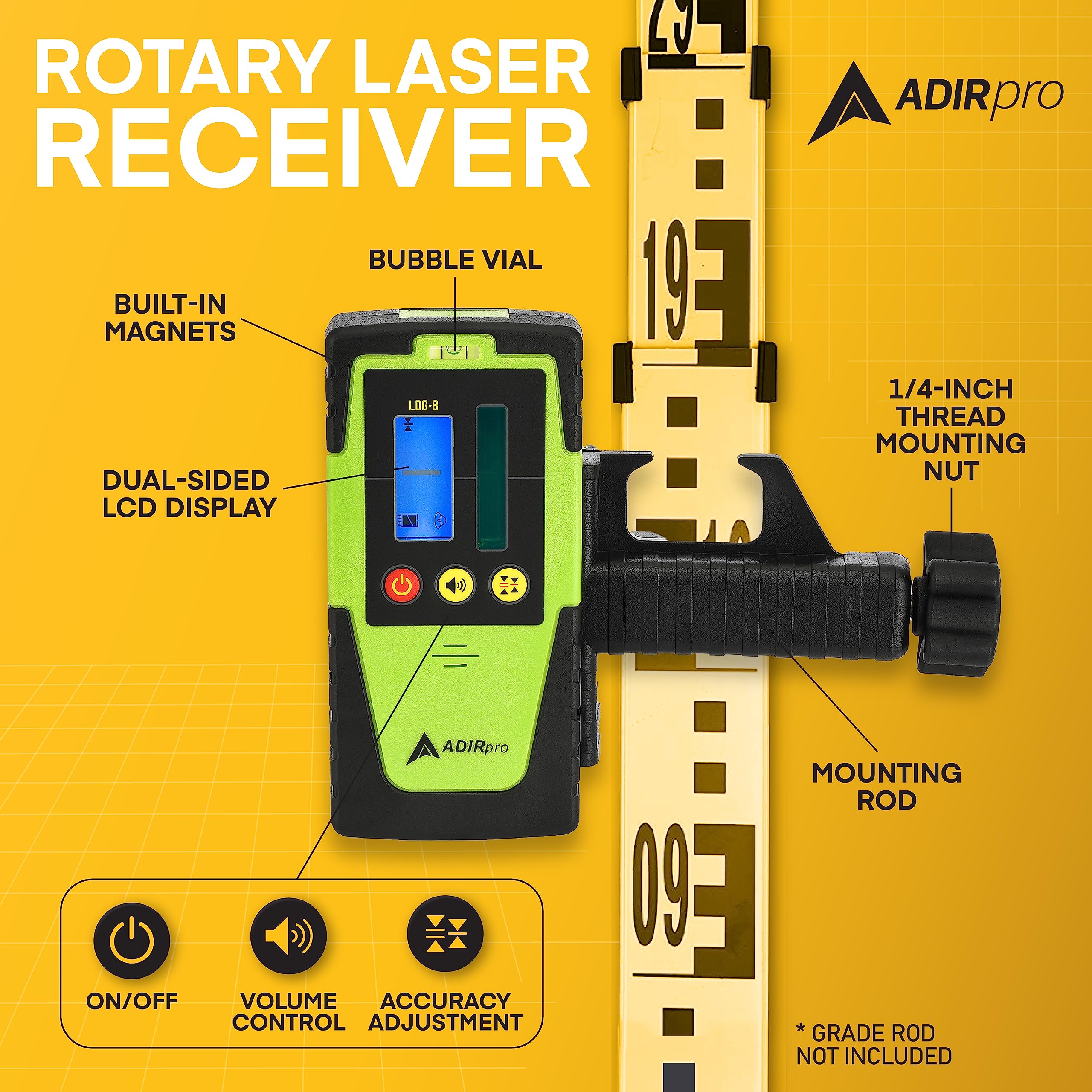 AdirPro Universal Rotary Laser Detector - Very Good