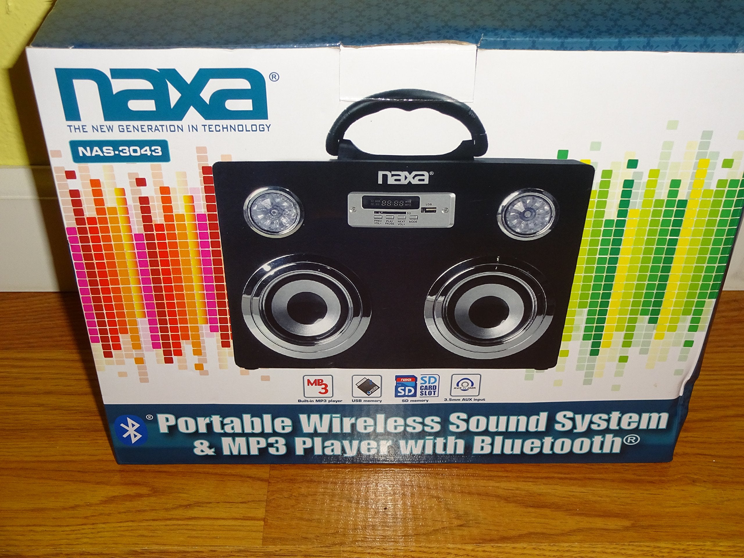 NAXA Electronics Portable Wireless Sound System and MP3 Player with Bluetooth  - Like New