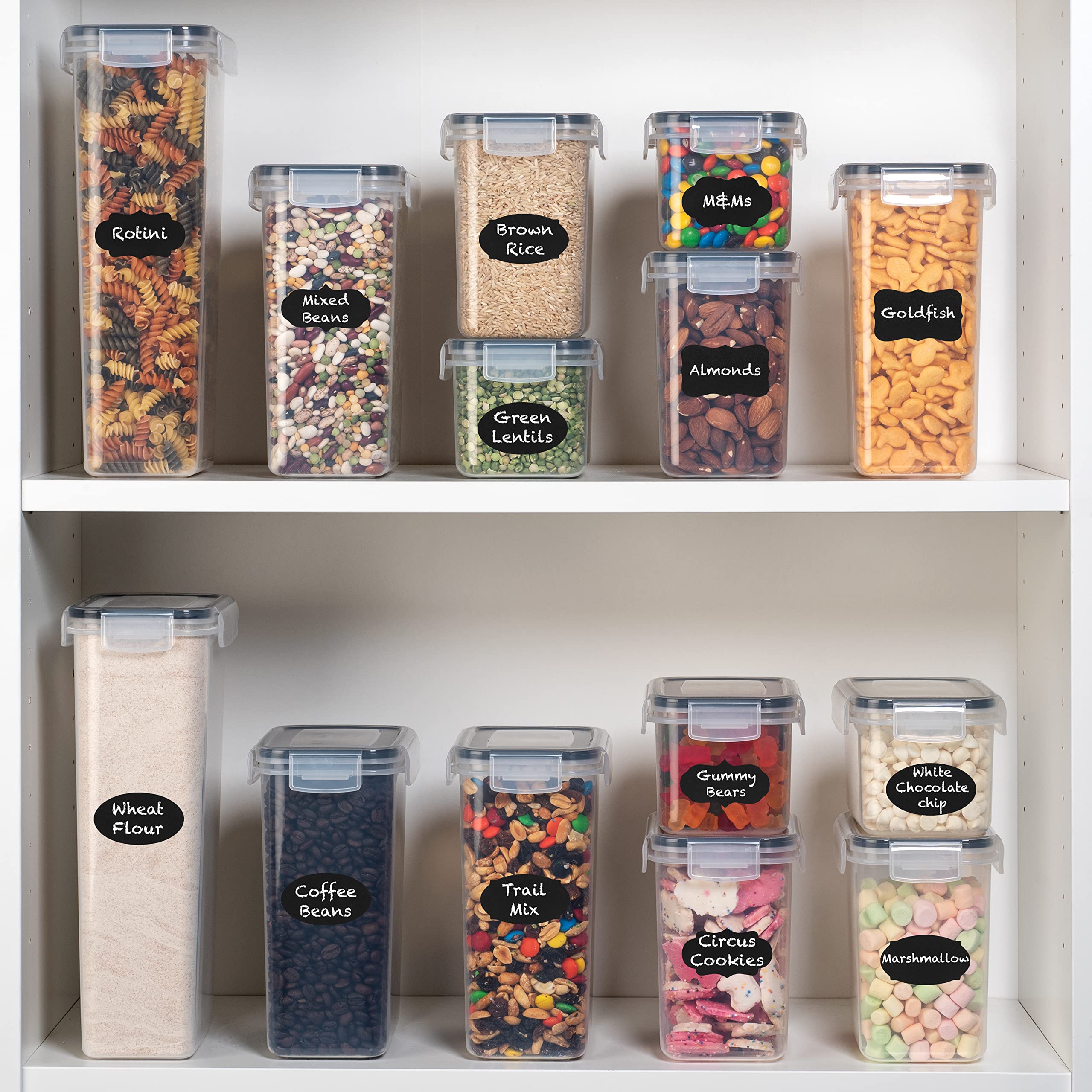 ClearSpace Airtight Food Storage Containers – Pack BPA Free Kitchen Organization Set for Pantry Organization and Storage, Plastic Canisters with Durable Lids Ideal for Cereal, Flour & Sugar  - Very Good