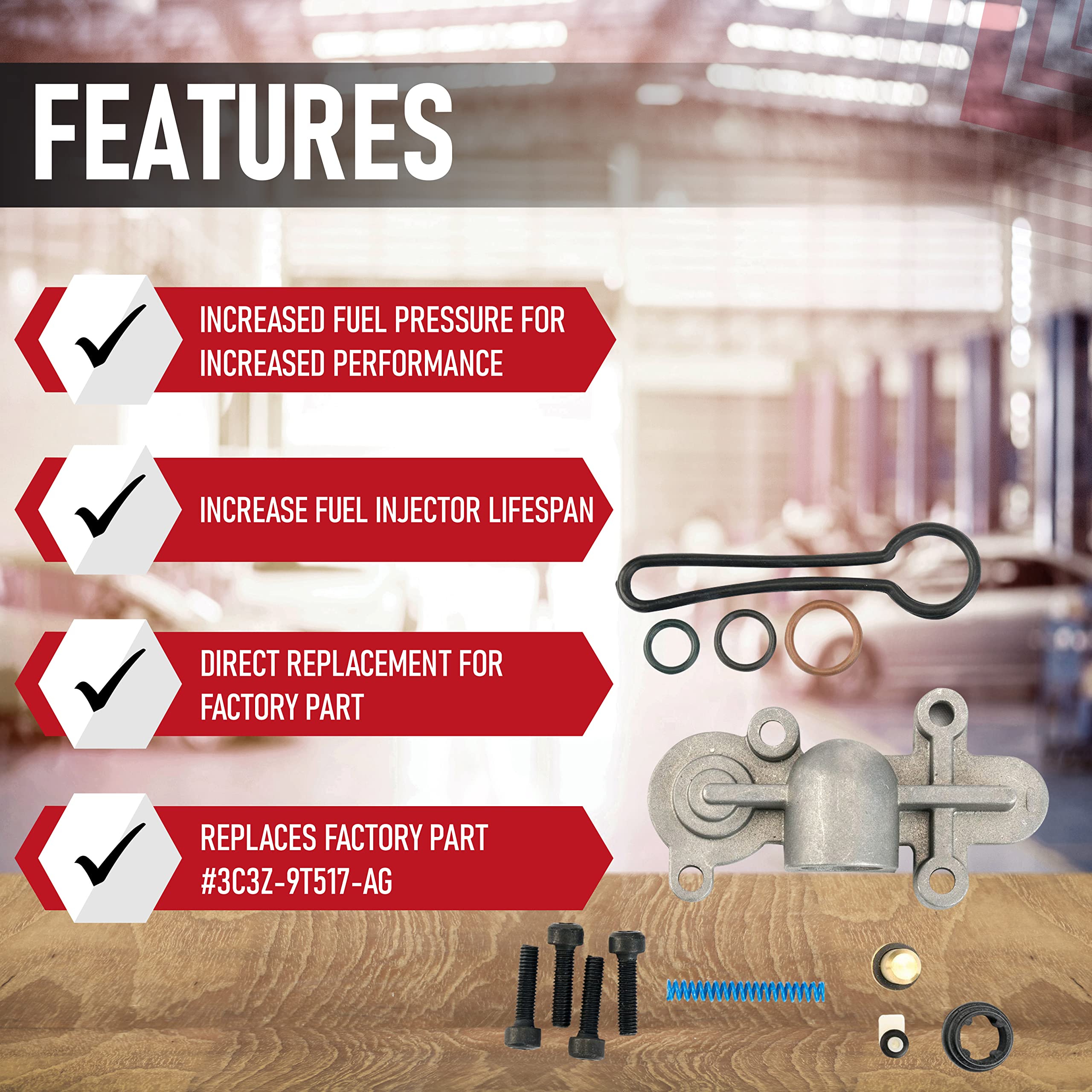 6.0 Blue Spring Kit Upgrade - Fuel Regulator Kit - Compatible with Ford Trucks - Blue Spring Kit 6.0 Powerstroke F250, F350, F450, F550 2003, 2004, 2005, 2006, 2007-Replaces 3C3Z-9T517-AG, 3C3Z9T517AG - Like New