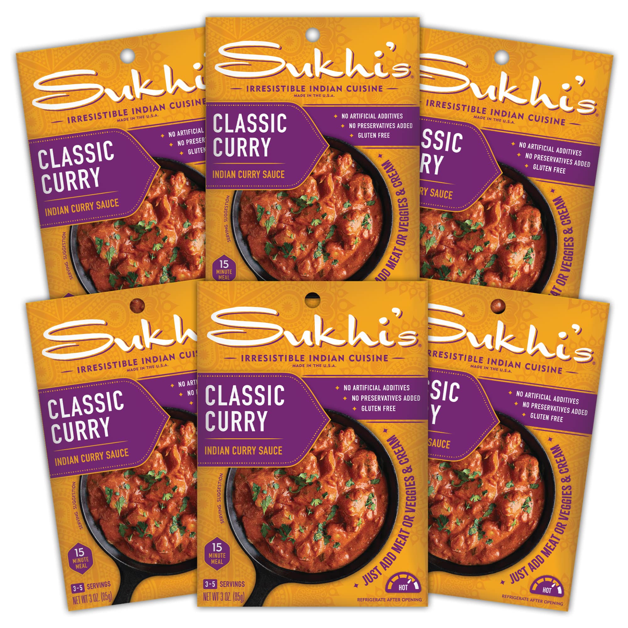 Sukhi's Gluten-Free Indian Curry Paste Curry Sauce Simmer Sauce Indian Sauce