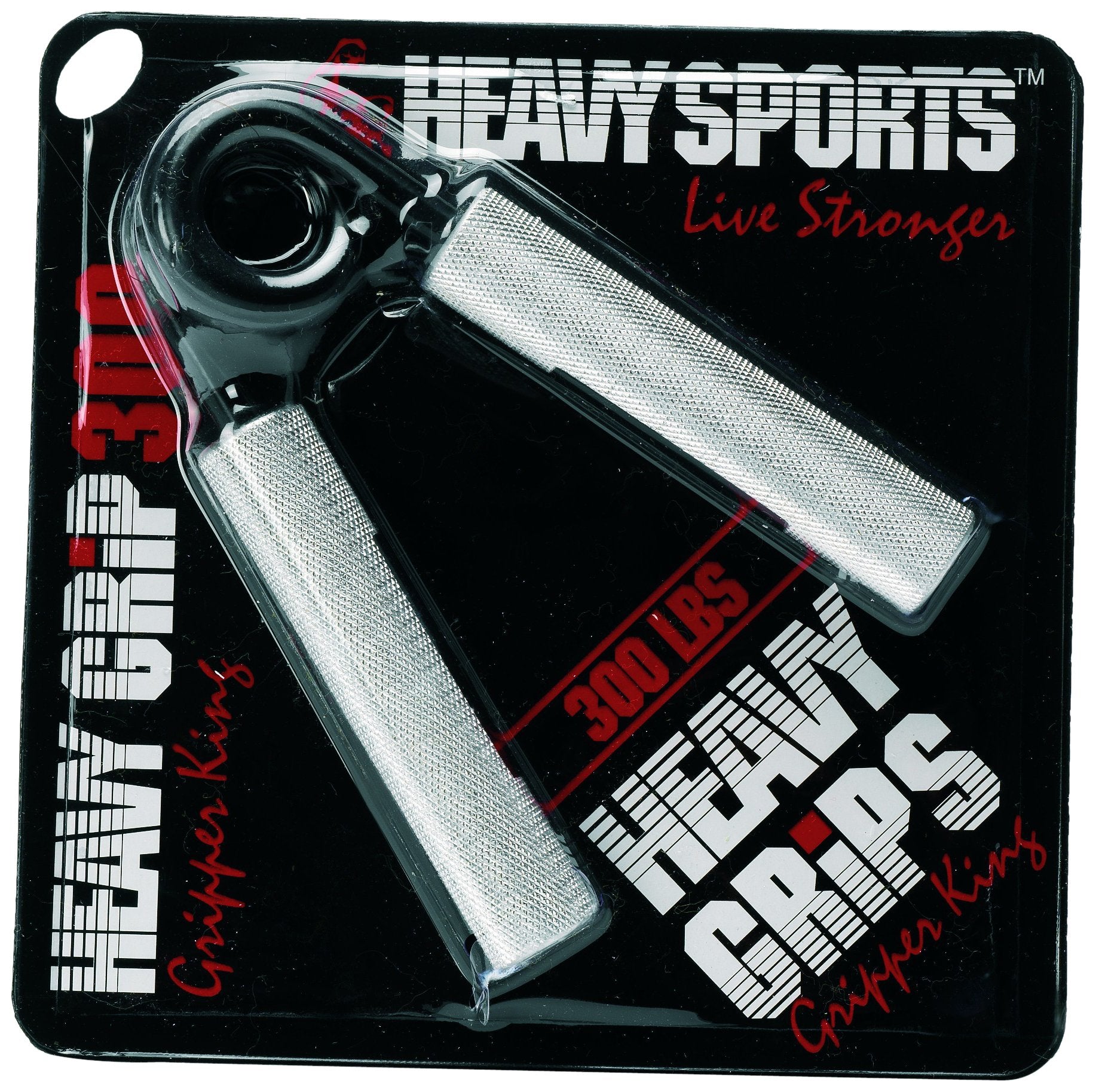 Heavy Grips Men's Hand Gripper-Sliver/Black, Size 300 - Like New