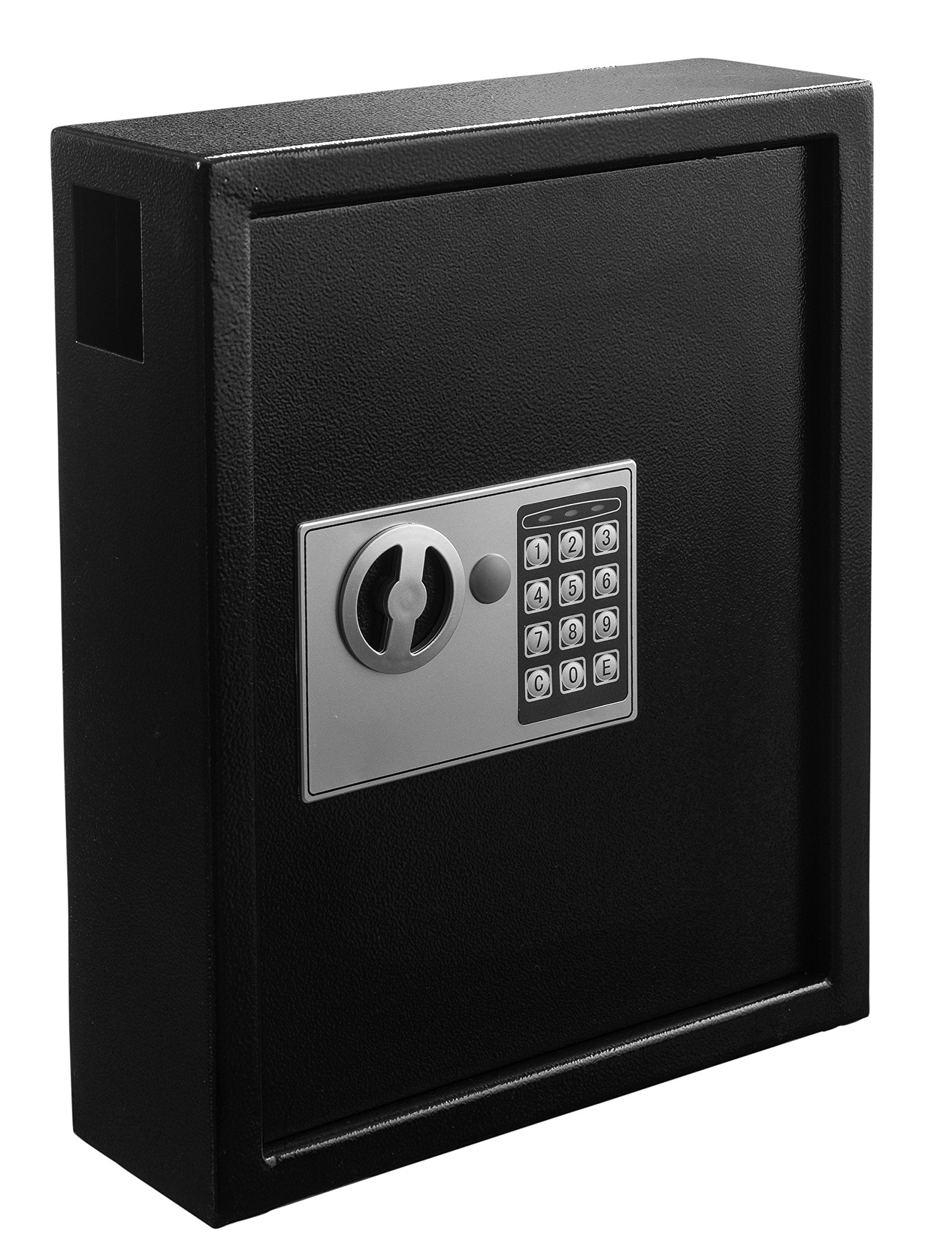 AdirOffice 40 Keys Cabinet with Digital Lock - Electronic Key Safe - Pin Code Keyless Storage Box for Keys - Secure Steel Lockbox - Scratch Resistant Powder Coated - Wall Anchor - Like New