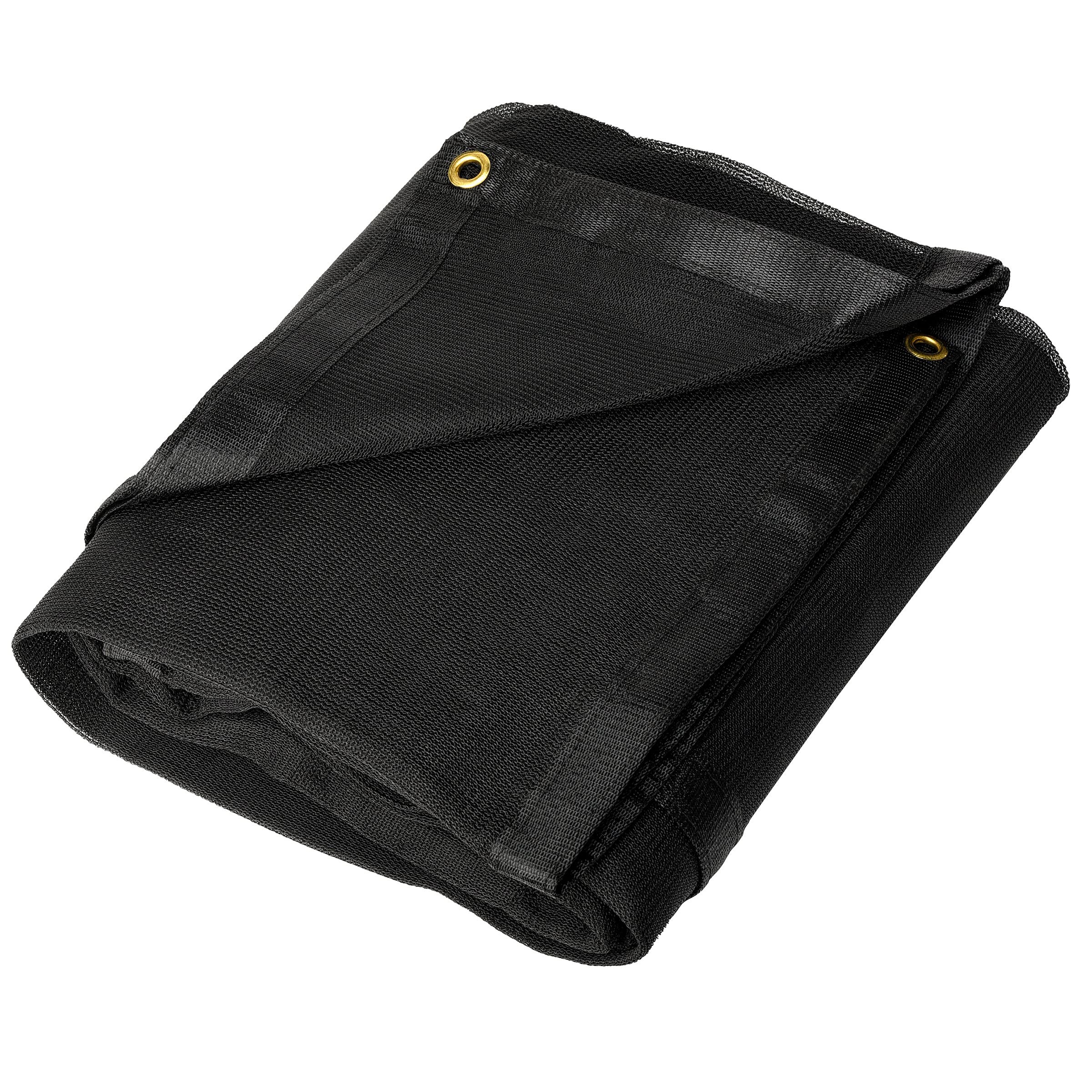 Adir Knitted Mesh Tarp Heavy Duty Black Privacy Screen Fence Shade Barrier with Grommets - Like New