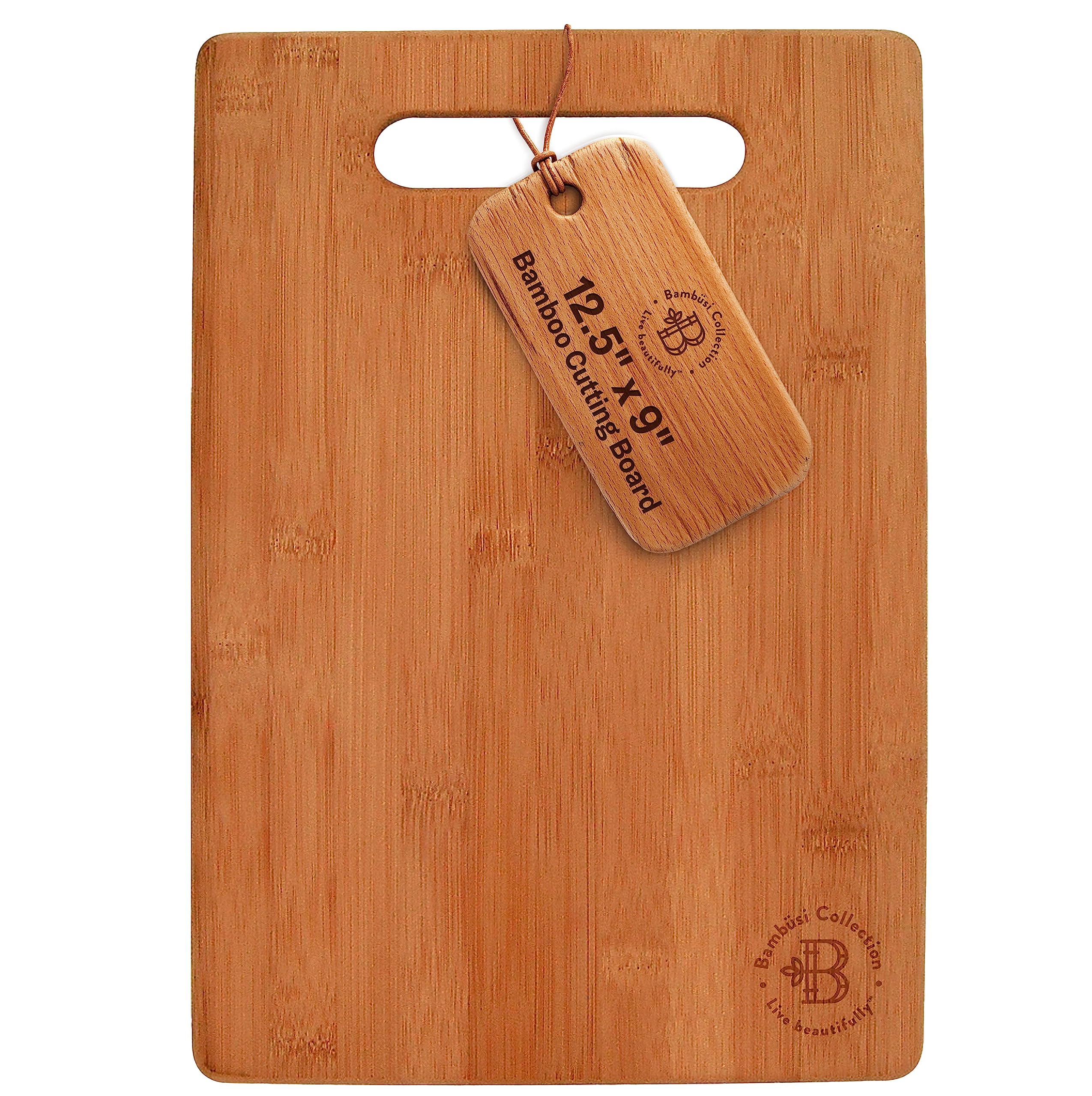 Bamboo Cutting Board Set - 3-Piece Wooden Kitchen Chopping Boards for Food Prep, Chopping, Carving Meat, Fruits Vegetables - Like New