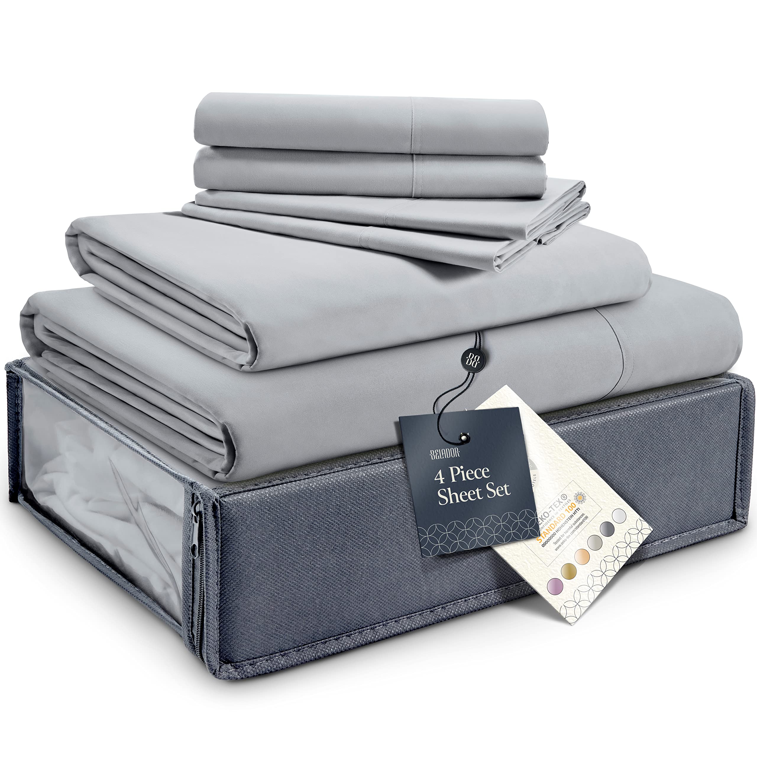 BELADOR Silky Soft King Sheet Set - Luxury 6 Piece Bed Sheets - Acceptable