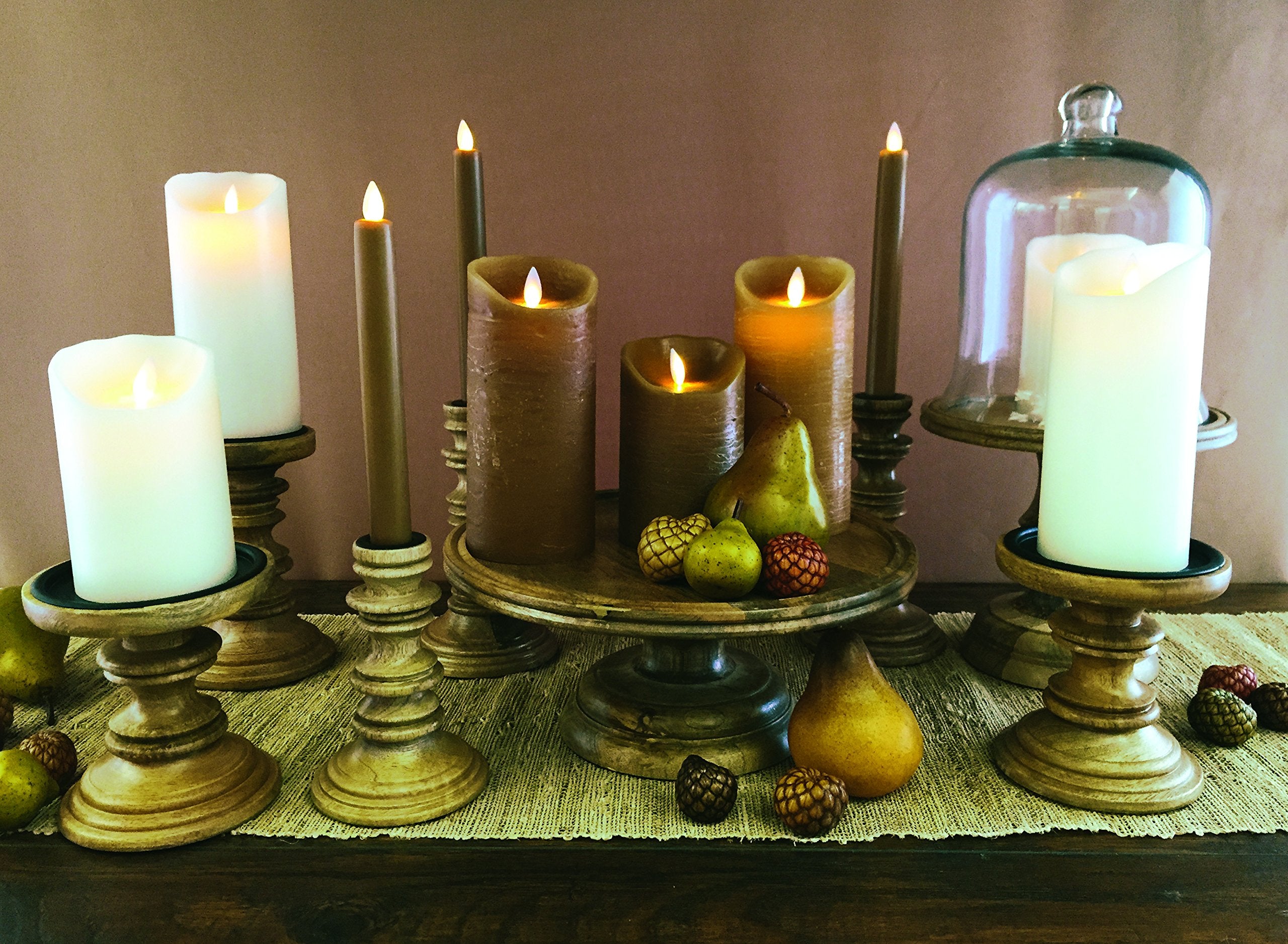 Mystique Flameless Candle, Ivory 8" Taper, Real Wax Candle With Realistic Flickering Wick, Battery Operated, By Boston Warehouse - Like New