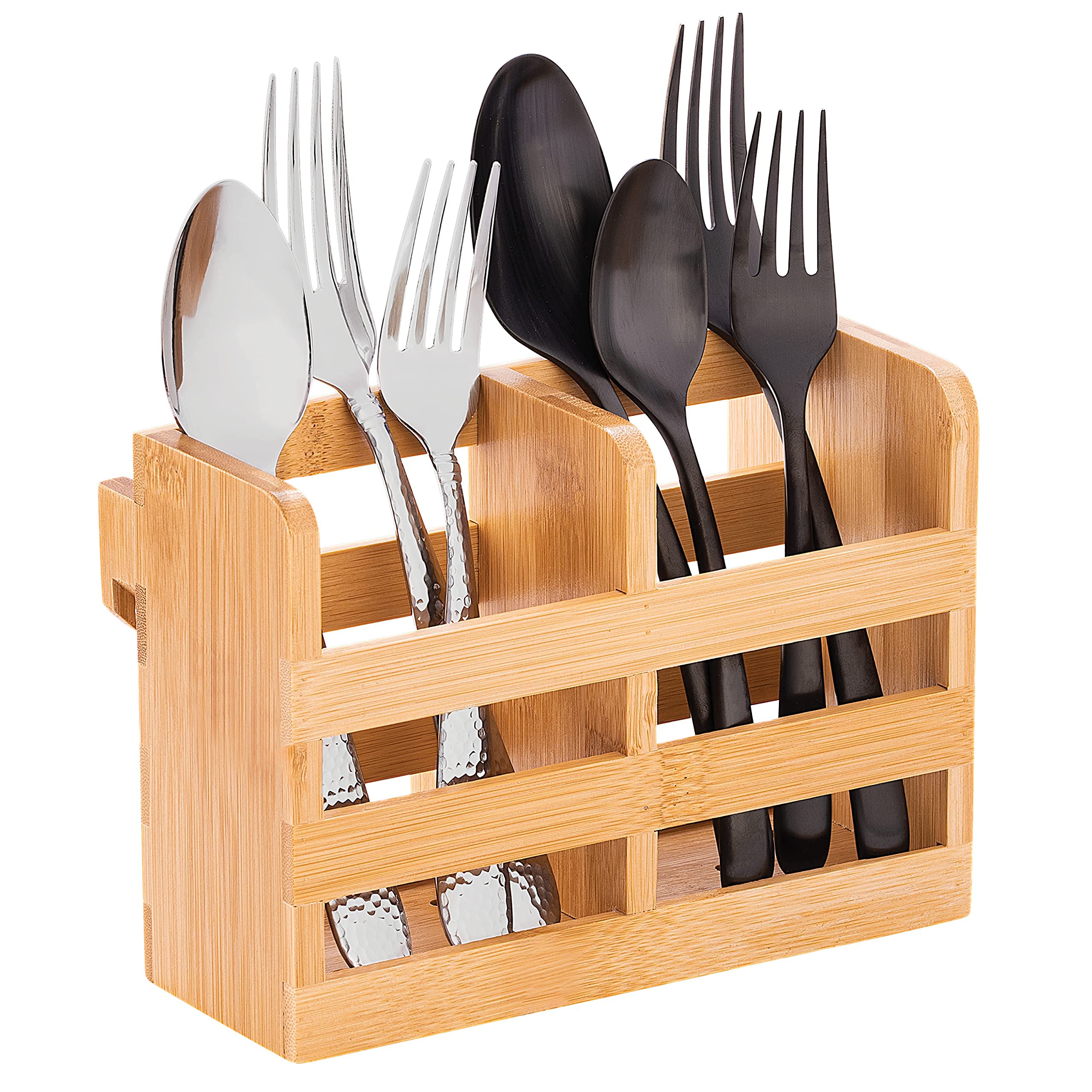 Bamboo Utensil Holder for Dish Rack - Flatware, Cutlery and Utensil Drying Caddy - Fits Bambusi Bamboo Dish Drying Racks Natural - Like New