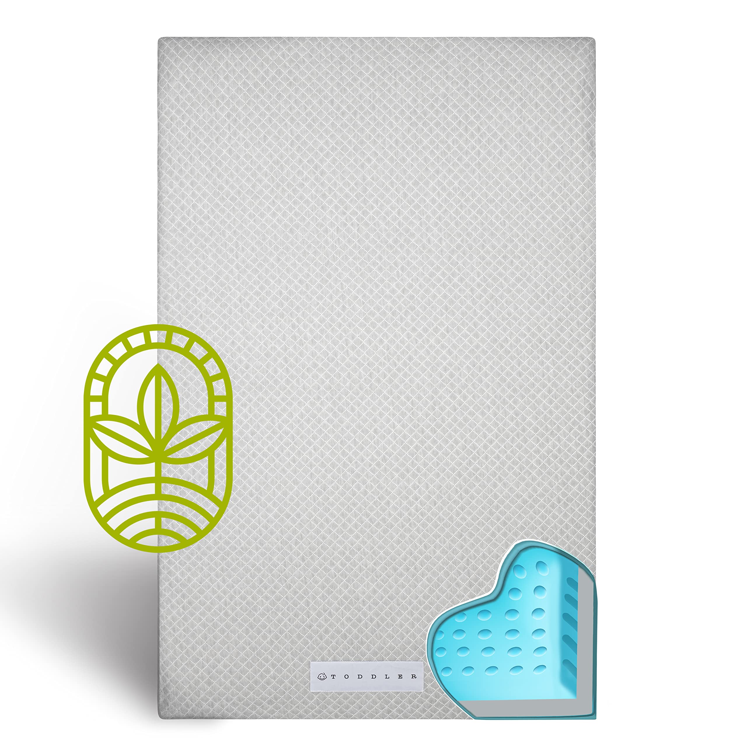 Premium Dual-Sided Crib and Toddler Mattress, Bamboo Charcoal Cooling Gel Memory Foam CertiPUR-US Hypoallergenic 2-Stage Baby Mattress, Waterproof & Washable, Firm Support for Infant, Soft for Toddler - Like New