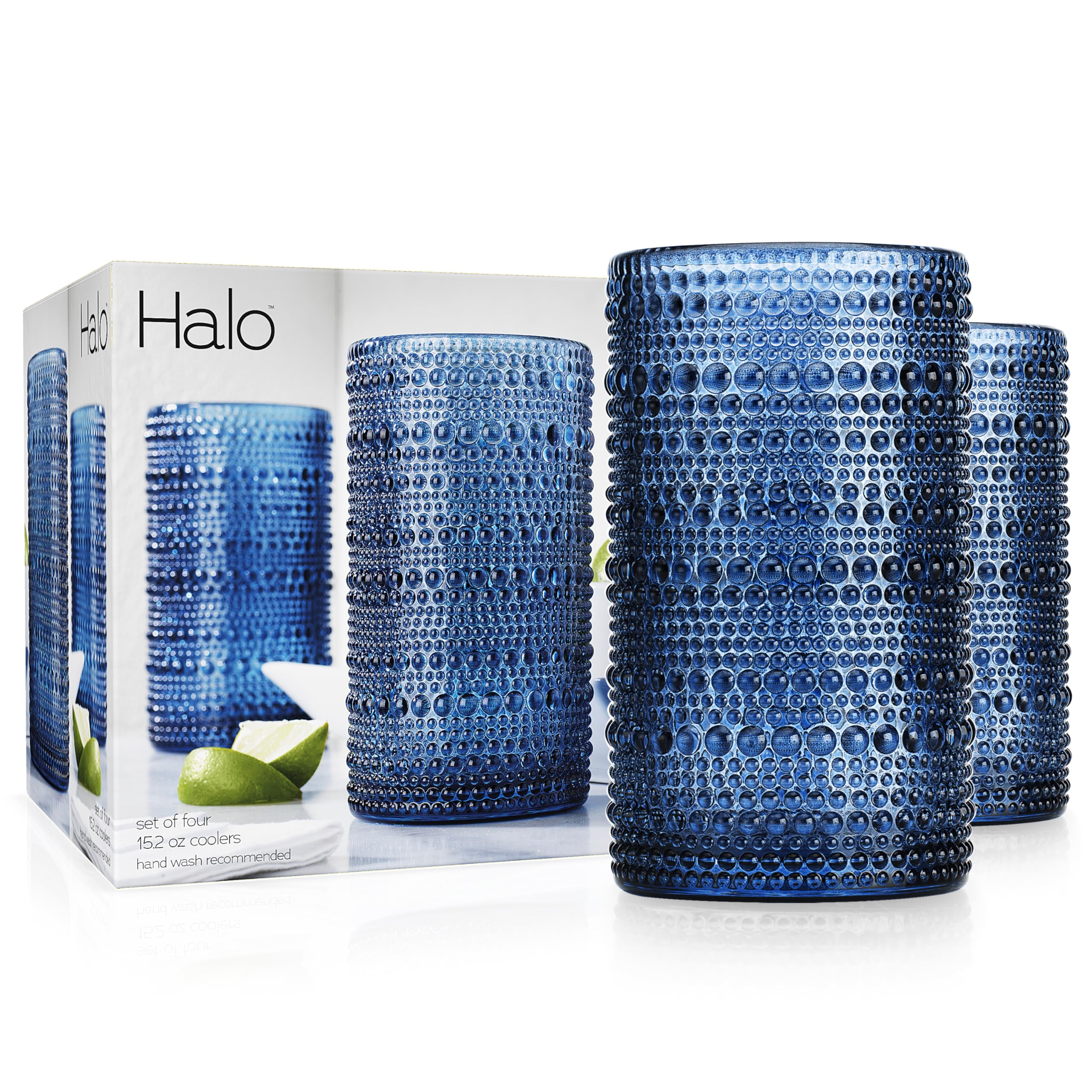 Glaver's Hobnail Drinking Glasses,Vintage Glassware Set, Beaded Drinking Glasses, Cocktail Glass Set, Bubble Glasses, Dishwasher Safe, For Everyday Usage… - Like New