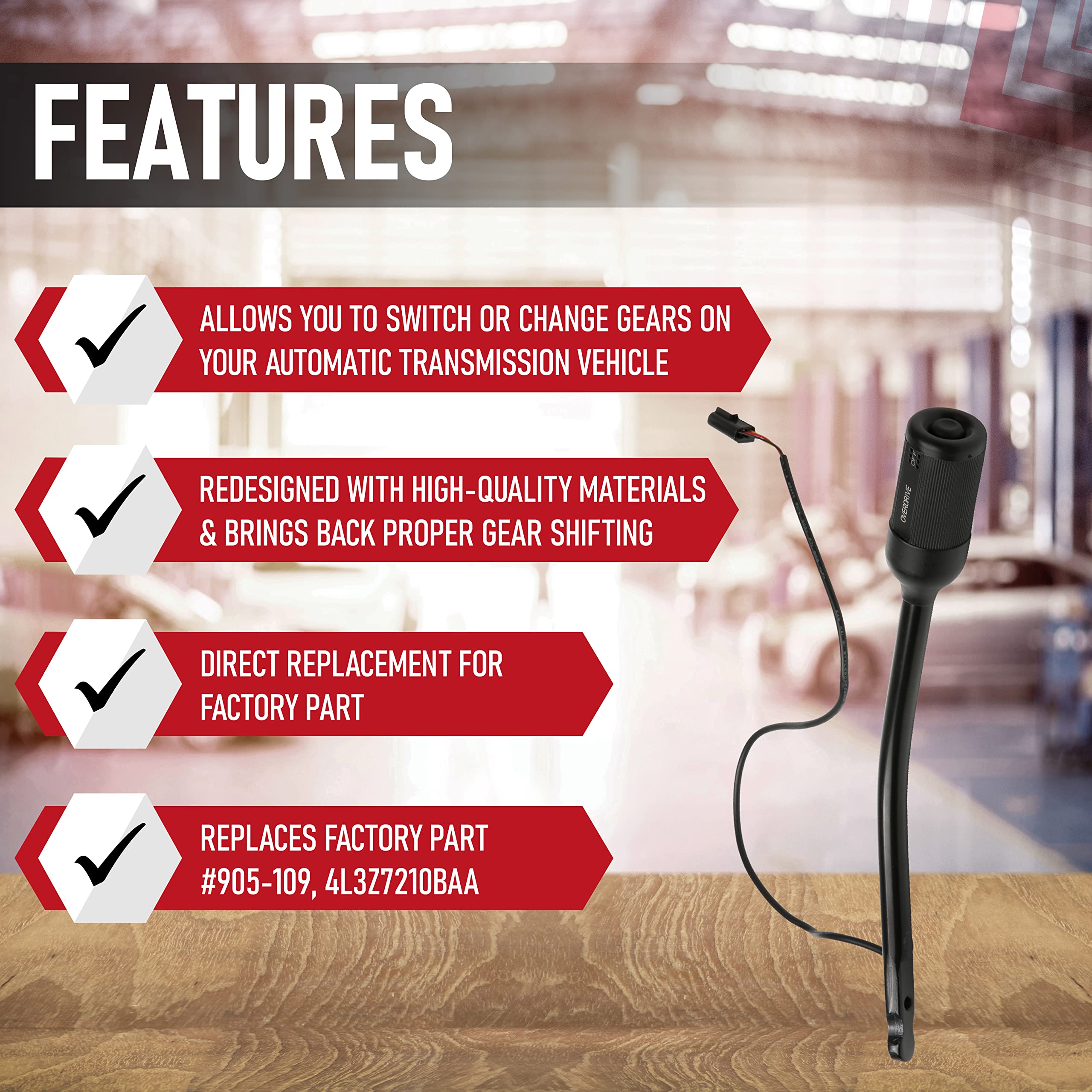 Automatic Transmission Shift Lever - Compatible with Ford and Lincoln - E150, E250, E350 Club Wagon, E450 Econoline Super Duty, Excursion, Expedition, F150, Navigator - Replaces 905-109, 5C3Z7210AAA - Very Good