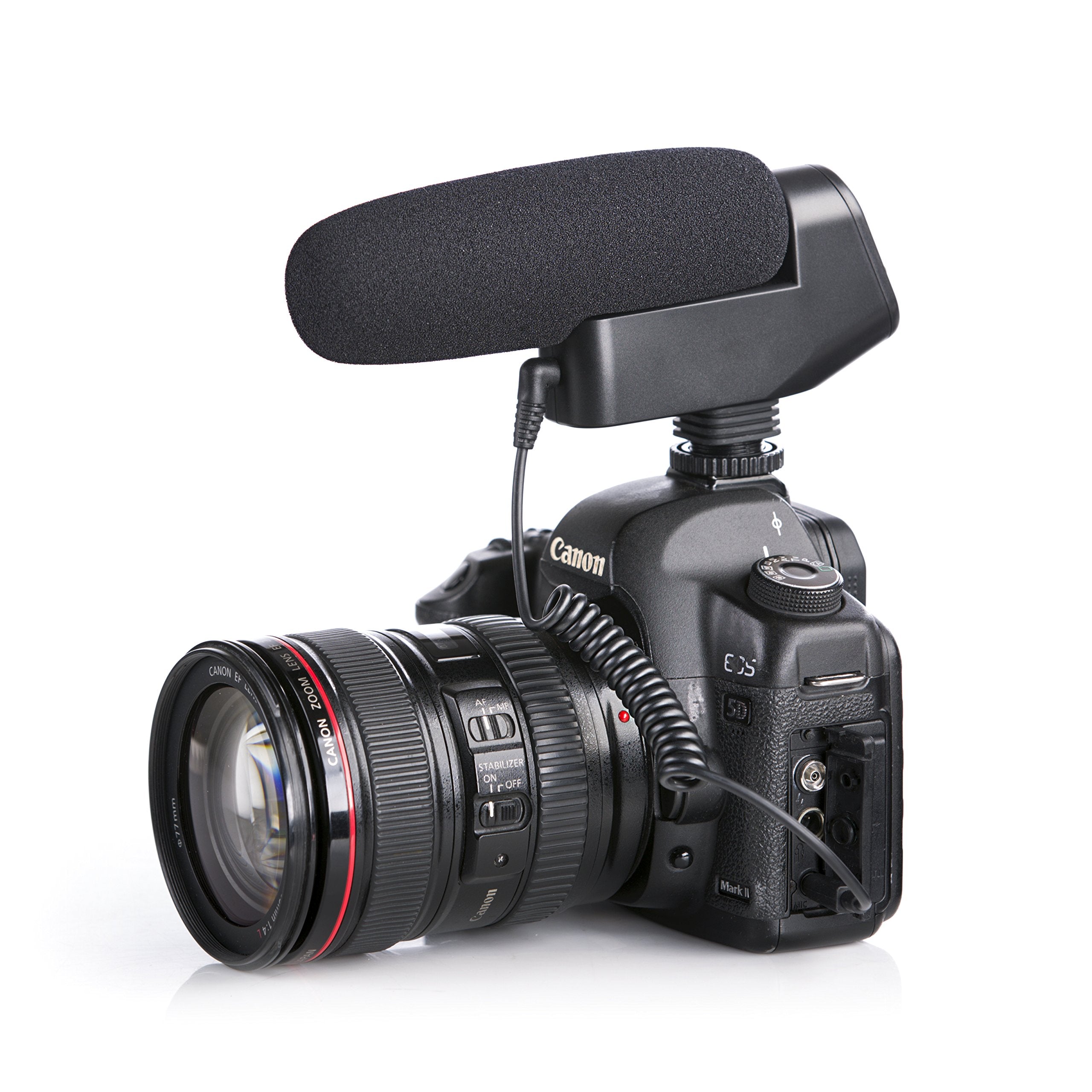 Movo VXR700 Shotgun Condenser Video Microphone with Integrated Shockmount, 10dB Gain Switch, Low Cut Filter, Foam and Deadcat Windscreens and Carry Case - for DSLR Cameras and Camcorders - Like New