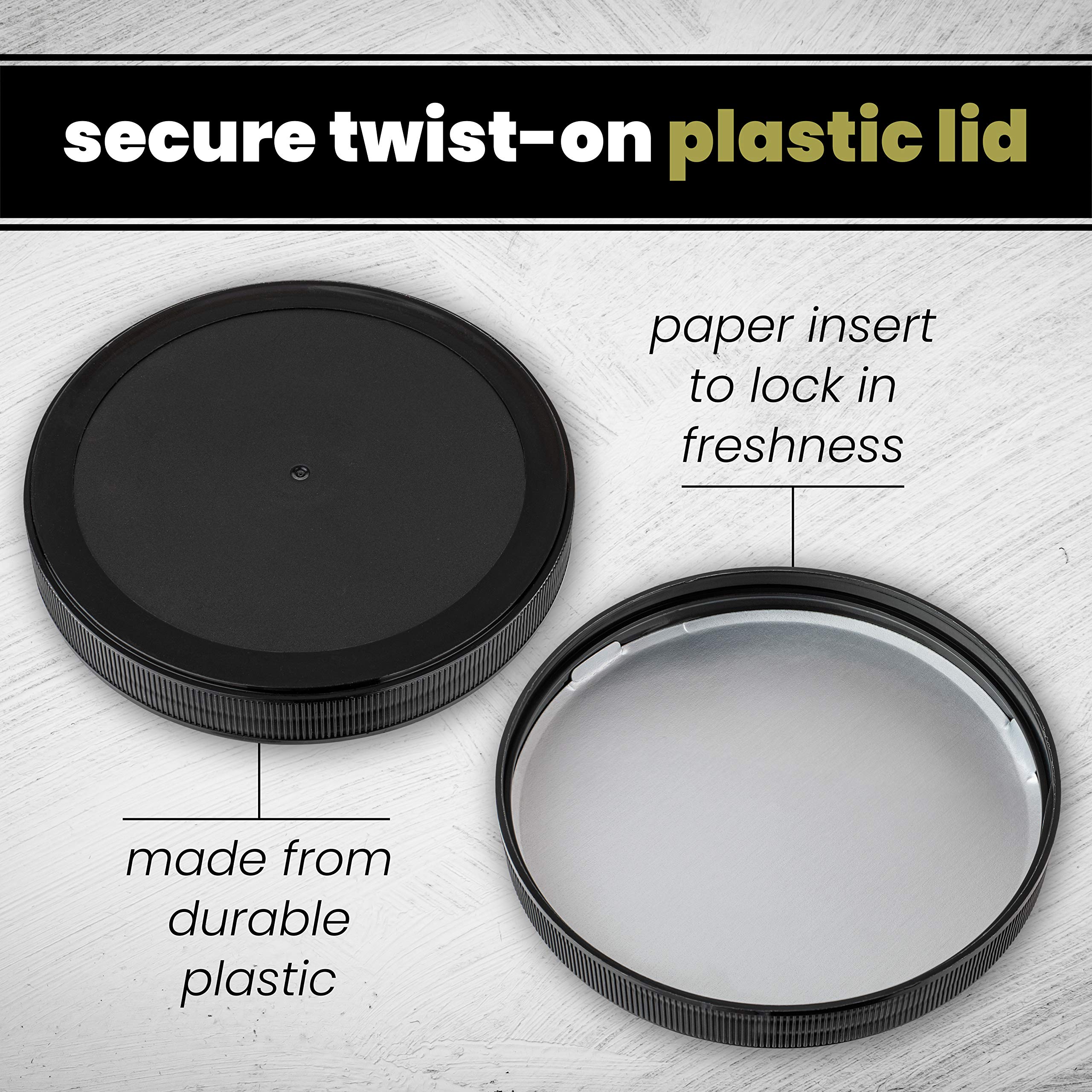 Kitchentoolz 2pk of Lids for 1 Gallon Wide Mouth Glass Jars - fits 110mm opening (110/400) - Jars not included - Like New