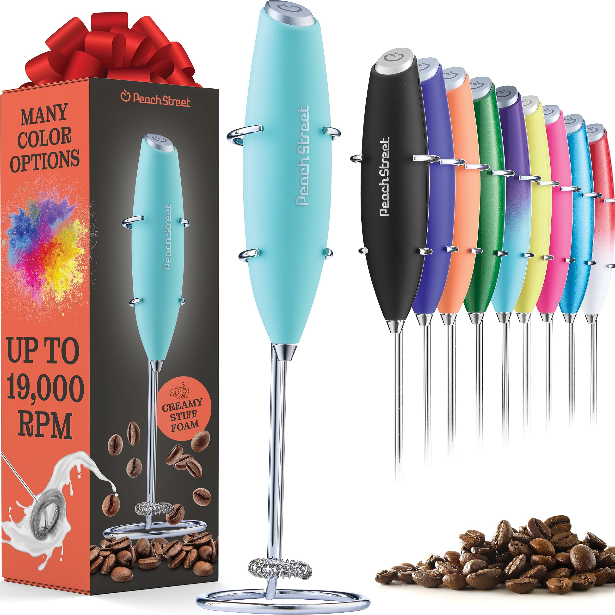Powerful Handheld Milk Frother, Mini Milk Foamer, Battery Operated Stainless Steel Drink Mixer with Frother Stand - Acceptable