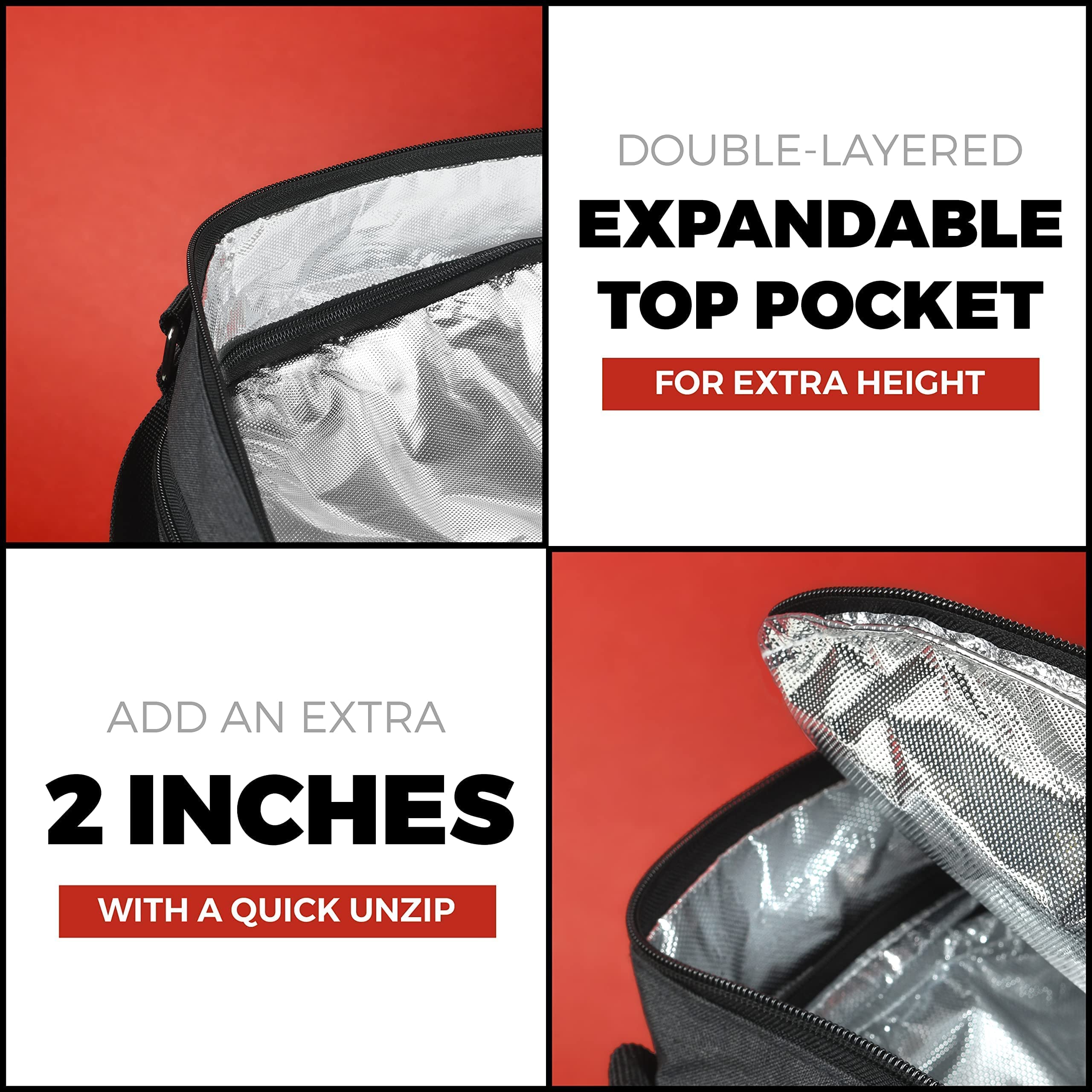 Slow Cooker Bag Slow Cooker Carrier Travel Bag for 6-8 Quart Pots Locking Travel Bag with Secure Zip & Accessory Pocket Insulated Carrier, Pot Holder Carrying Bags with Easy to Clean Inner Lining  - Like New