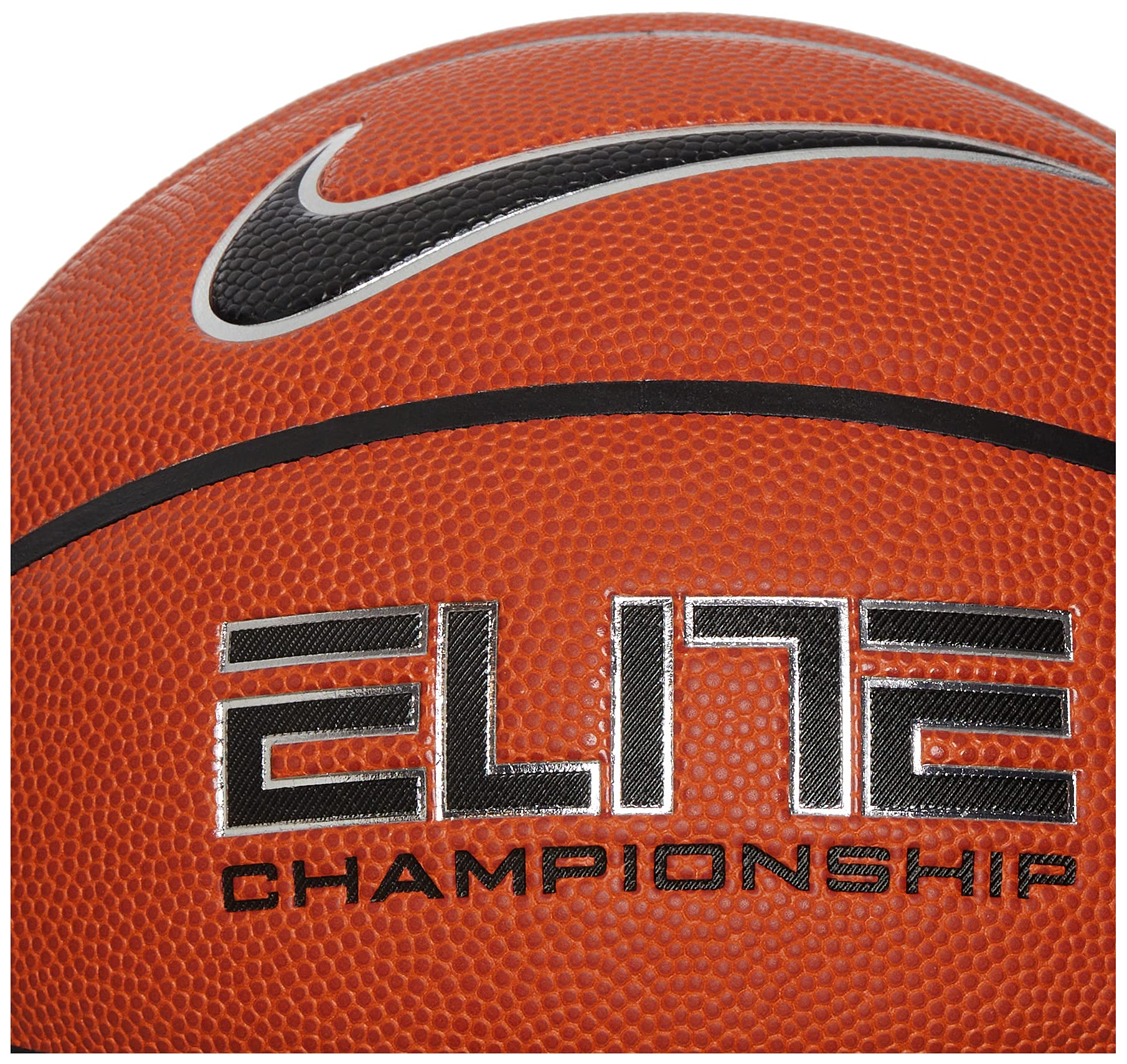 Nike Ball Nike Elite Amber/Blk/M.Silver Basketball Free - Like New