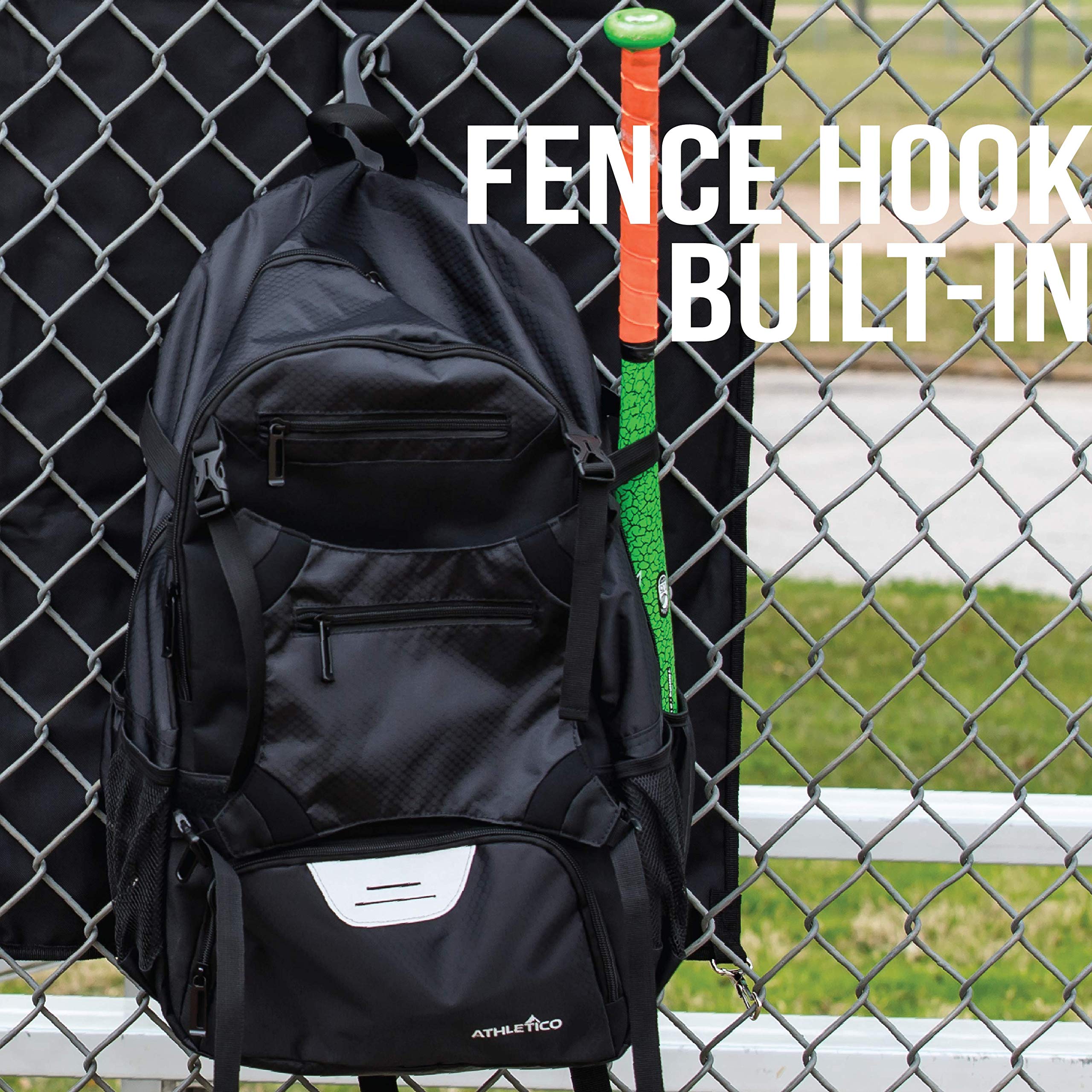 Athletico Advantage Baseball Bag - Baseball Backpack With External Helmet Holder for Baseball, T-Ball & Softball Equipment & Gear for Youth and Adults | Holds Bat, Helmet, Glove, Shoes  - Like New