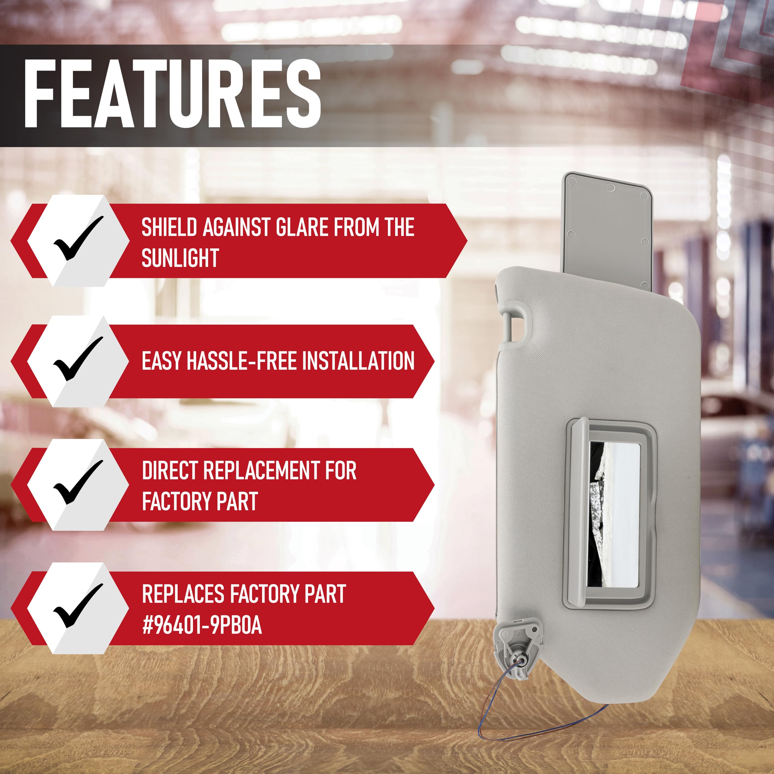 Sun Visor Tan for Nissan - Like New