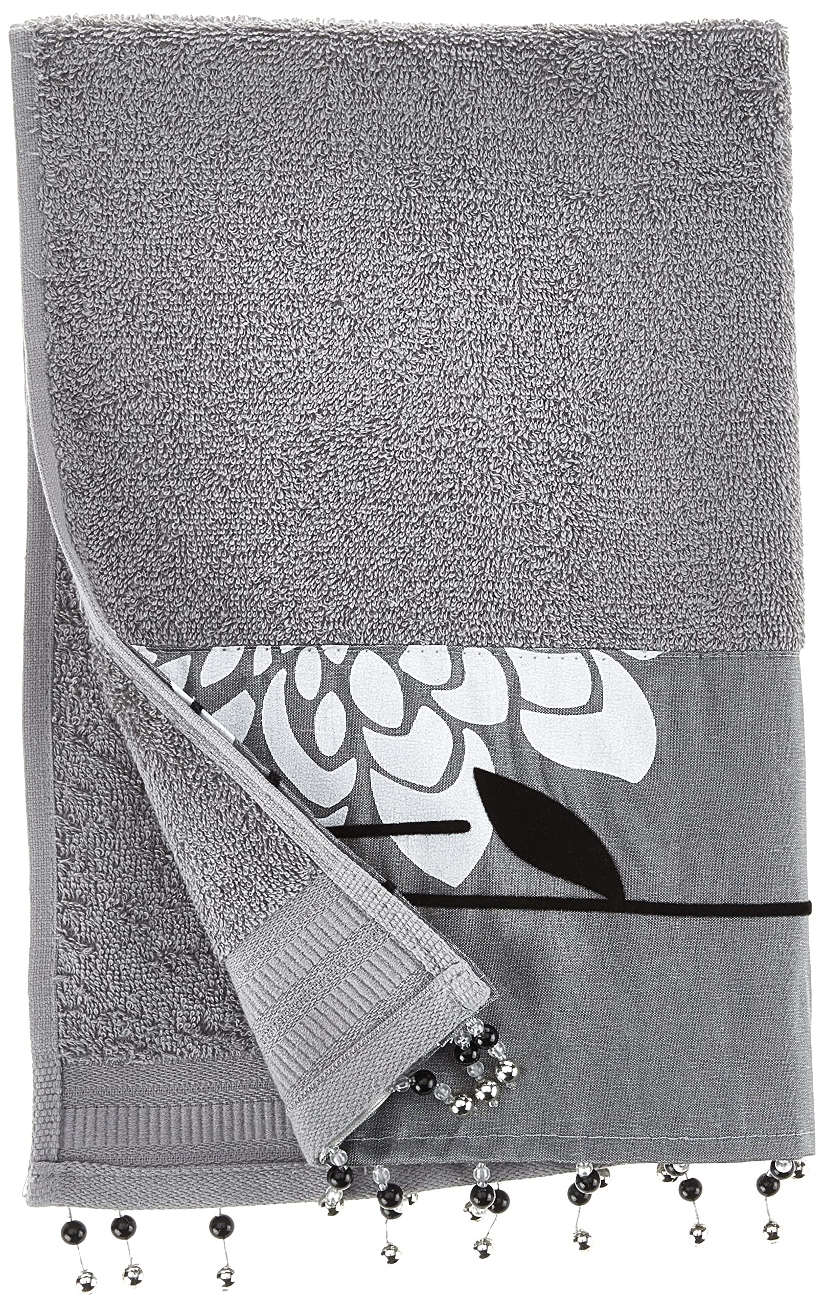 Popular Home The Erica Collection W-ATT VAL Shower Curtain, 70 by 72", Grey - Acceptable