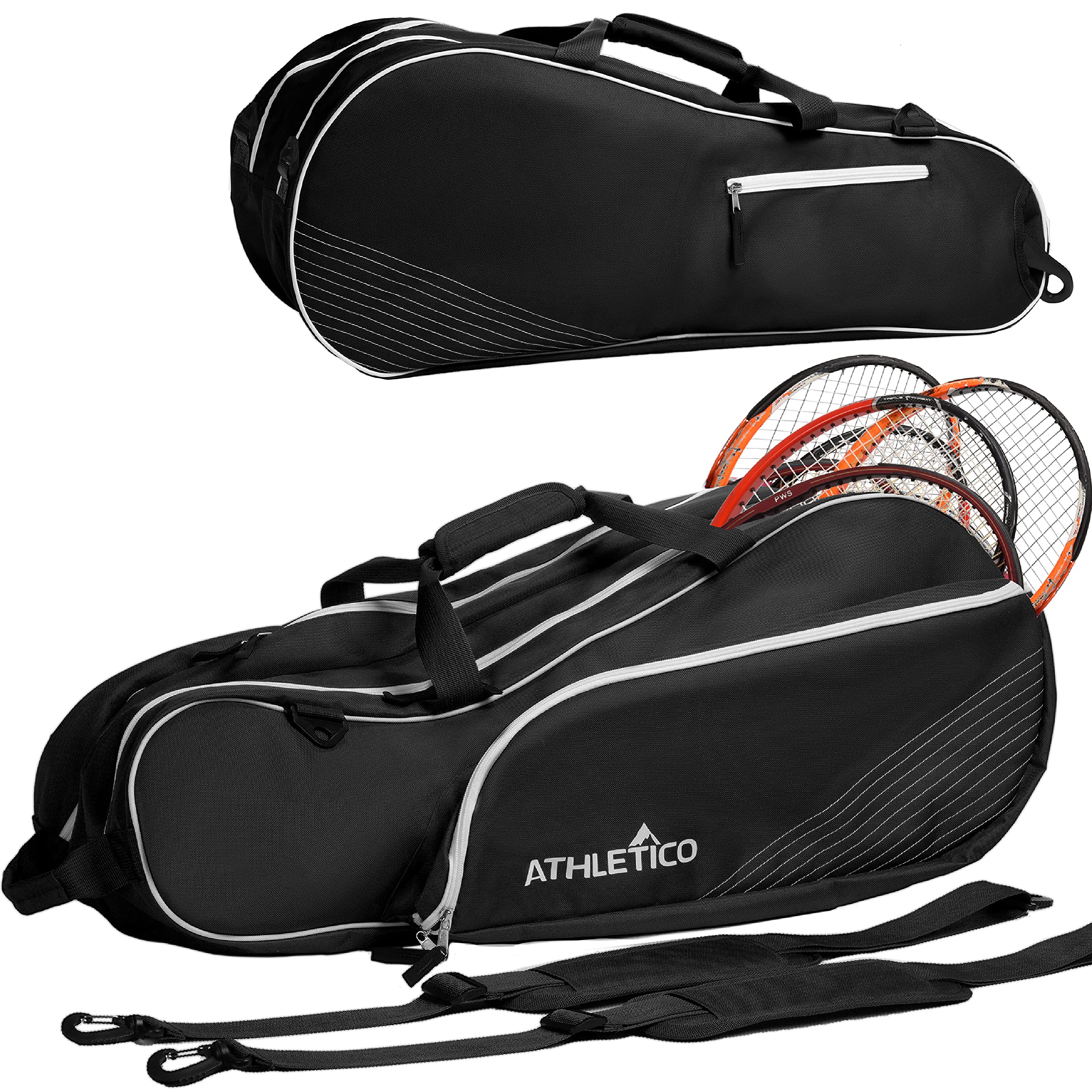 Athletico 6 Racquet Tennis Bag | Padded to Protect Rackets & Lightweight | Professional or Beginner Tennis Players | Unisex Design for Men, Women, Youth and Adults - Like New