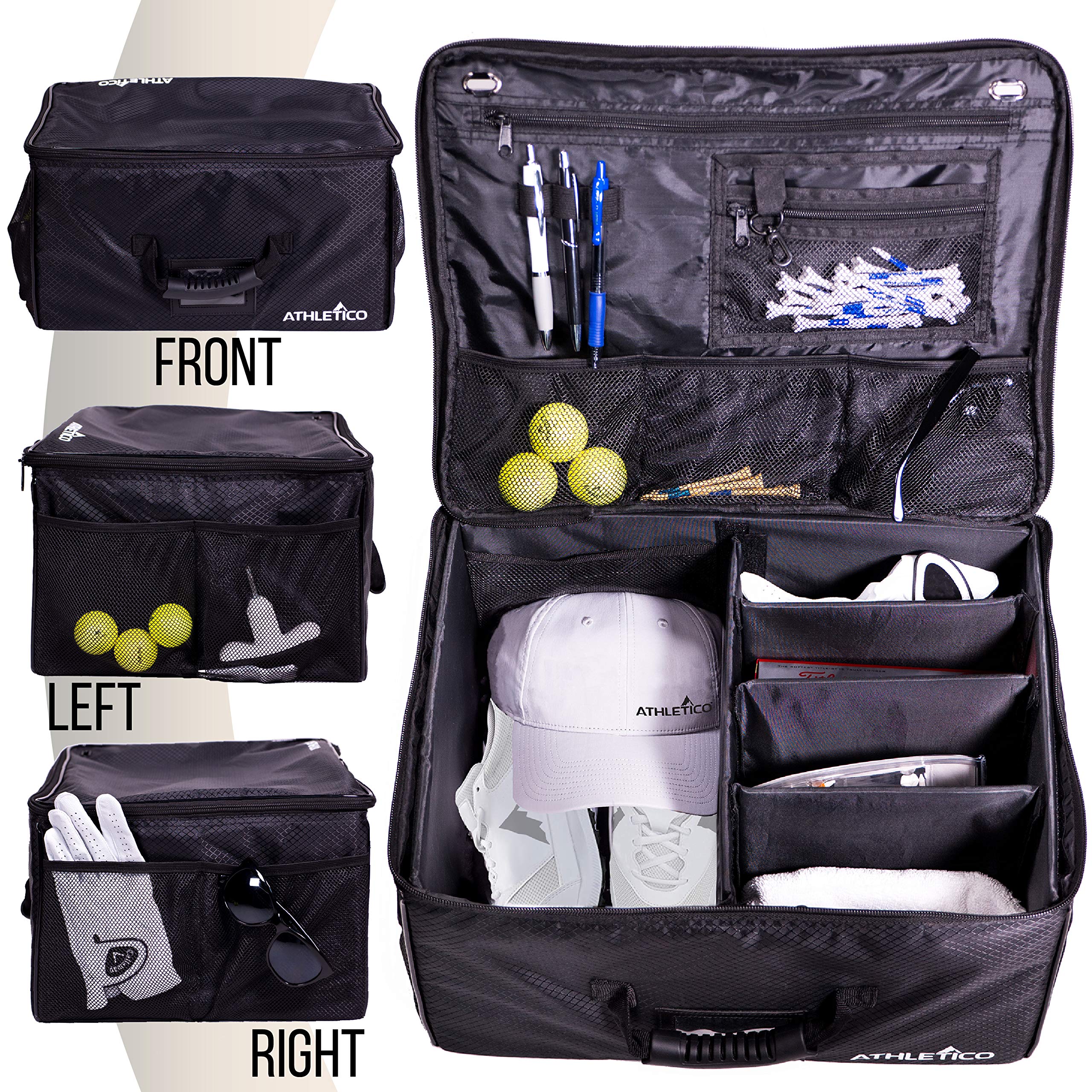 Athletico Golf Trunk Organizer Storage - Car Golf Locker to Store Golf Accessories | Collapsible When Not in Use  - Good