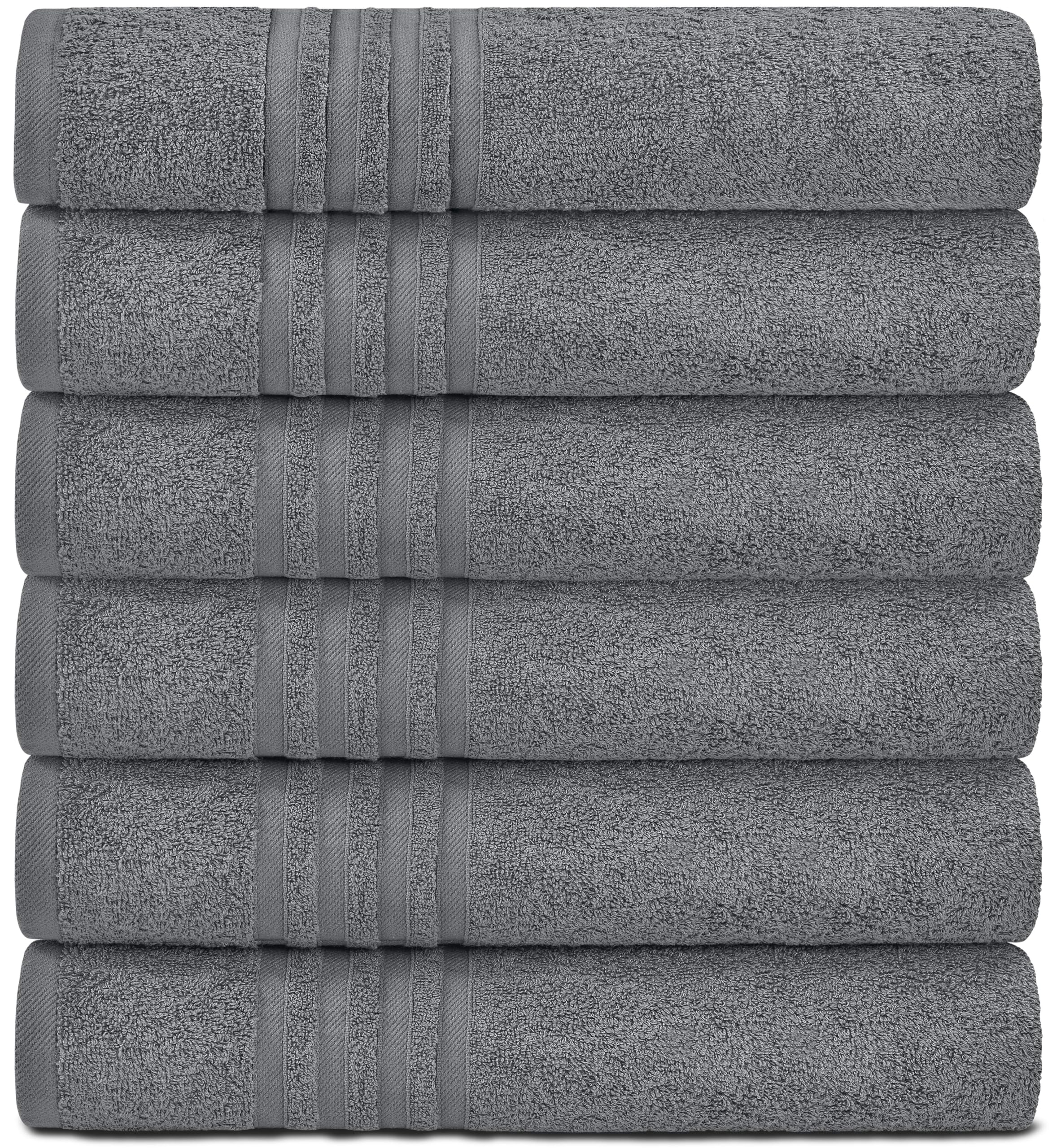 White Classic Wealuxe Cotton Bath Towels for Hotel-Spa-Pool-Gym-Bathroom - Super Soft Absorbent Ring Spun Towels - Acceptable