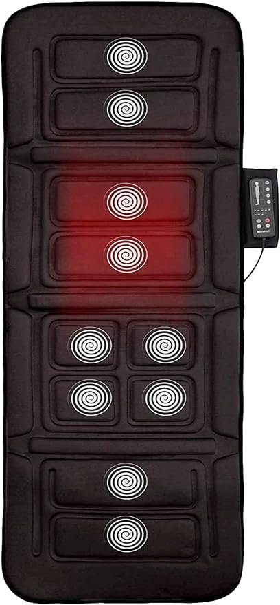 Full Body Vibrating Massage Mat - 10 Motor Vibration Mattress Pad with Full Body Vibrating Massage Mat - 10 Motor Vibration Mattress Pad with