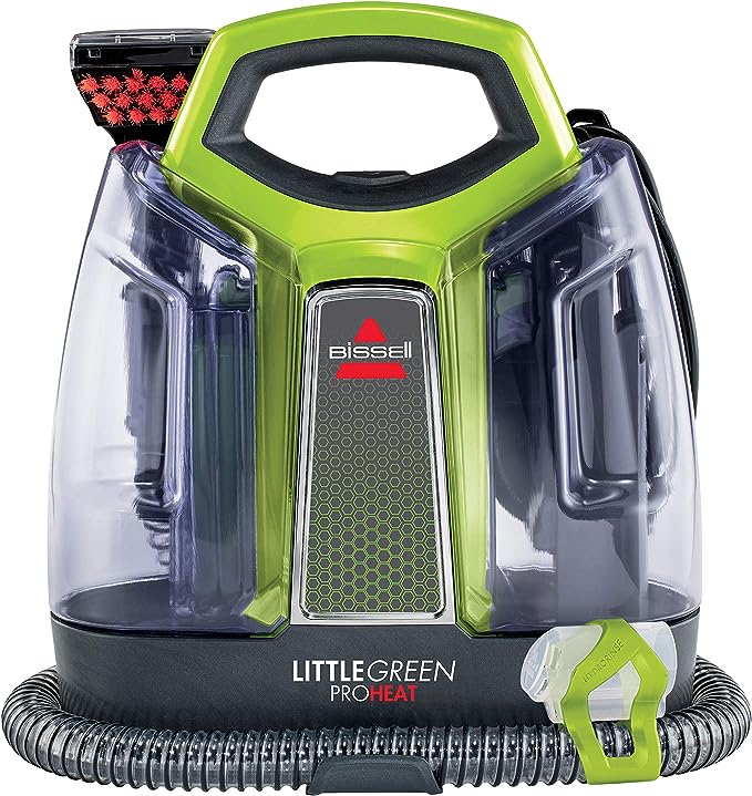 BISSELL Little Green Proheat Portable Deep Cleaner/Spot Cleaner and Car/Auto Detailer with self-Cleaning HydroRinse Tool for Carpet and Upholstery, 2513E