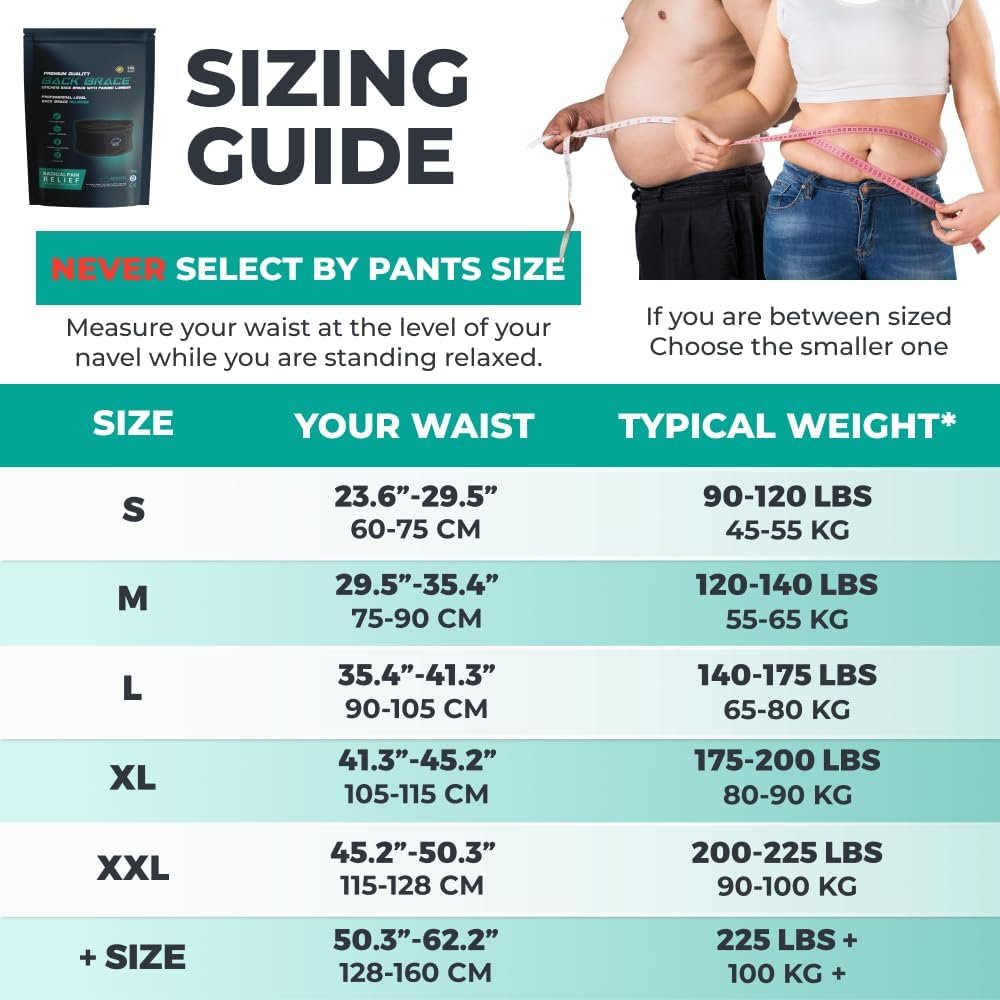 MODVEL Back Brace - Immediate Relief from Back Pain, Herniated Disc, Sciatica, Scoliosis | FSA or HSA eligible | Breathable Waist Lumbar Lower Back Support Belt with Removable Pad.