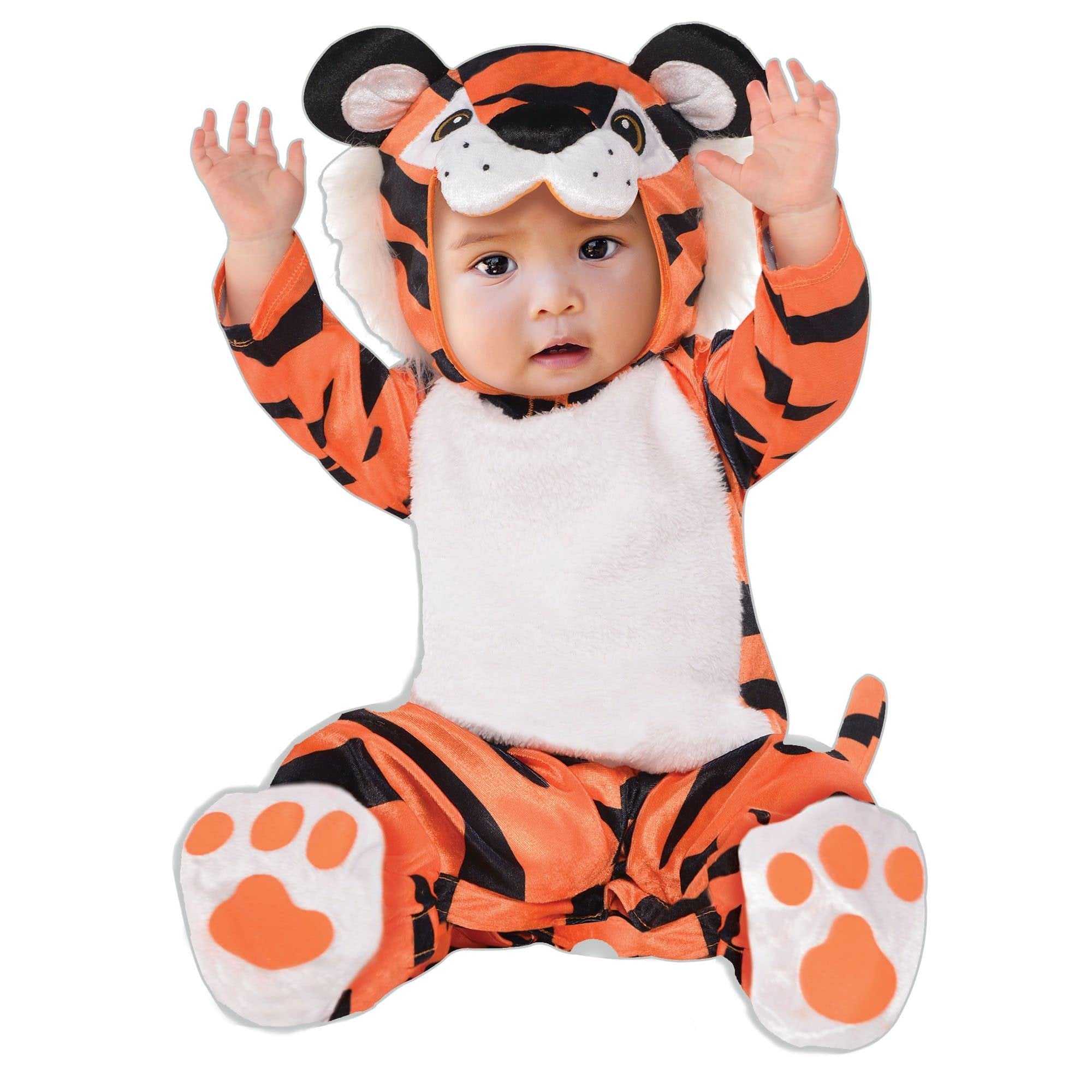 amscan Baby Tiny Tiger Costume, 6-12 Months, 1 Pc, Brown
